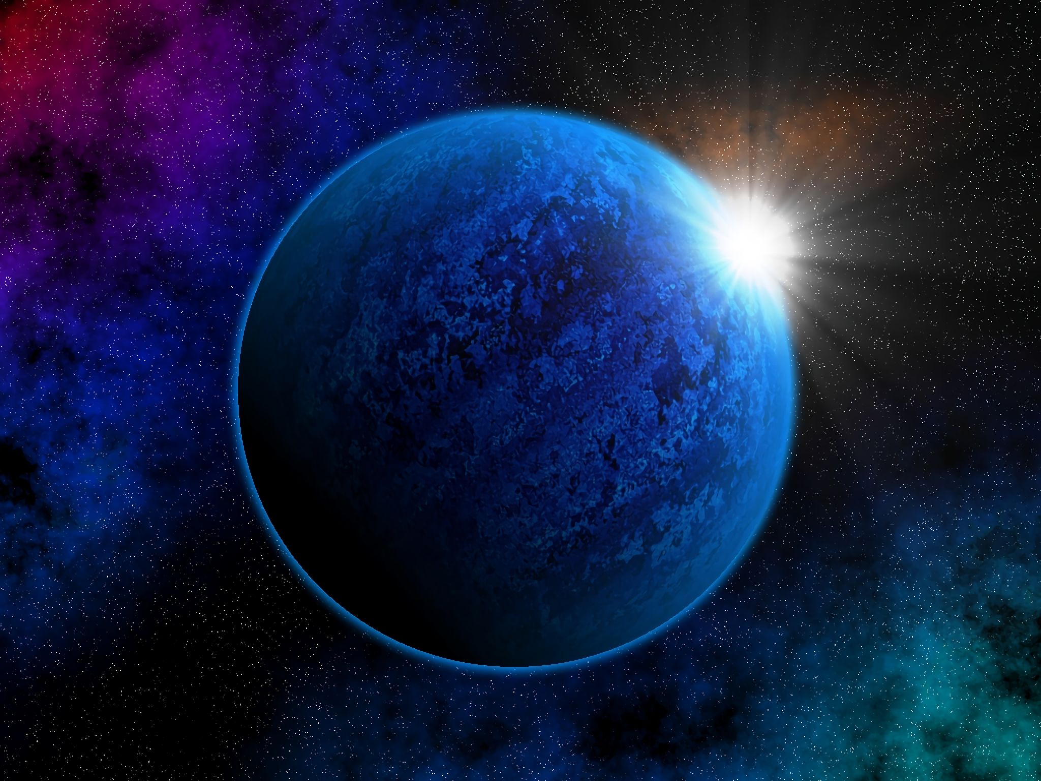 Скачать картинку Синий, Планета, Научная Фантастика в телефон бесплатно.