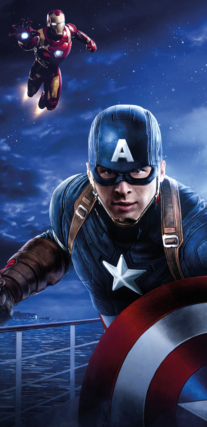 Descarga gratuita de fondo de pantalla para móvil de Los Vengadores, Historietas, Hombre De Acero, Capitan América, Capitan America.