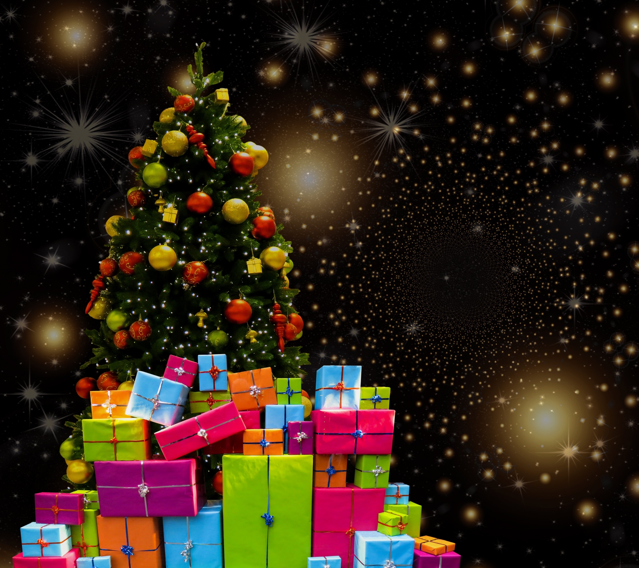 Free download wallpaper Christmas, Holiday, Gift, Christmas Tree, Christmas Ornaments on your PC desktop