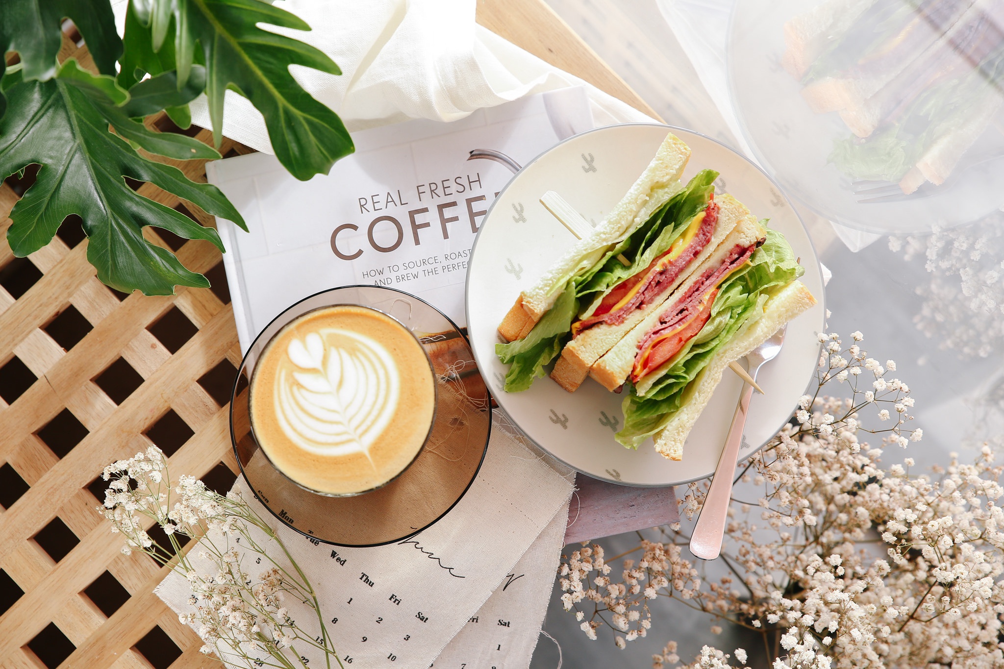 Free download wallpaper Food, Coffee, Still Life, Sandwich on your PC desktop