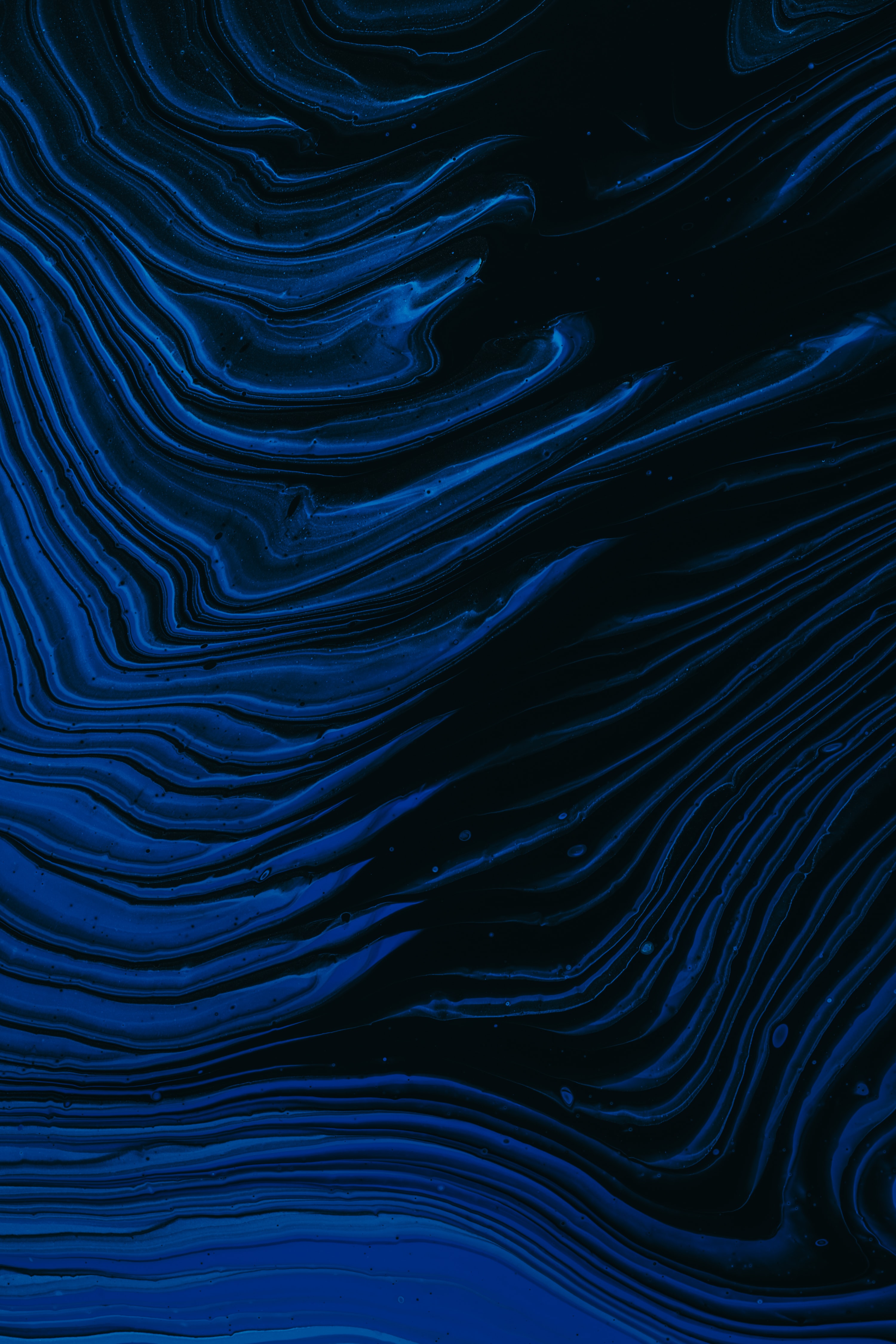 PCデスクトップに波, 闇, 暗い, 波紋, 青い, 抽象画像を無料でダウンロード