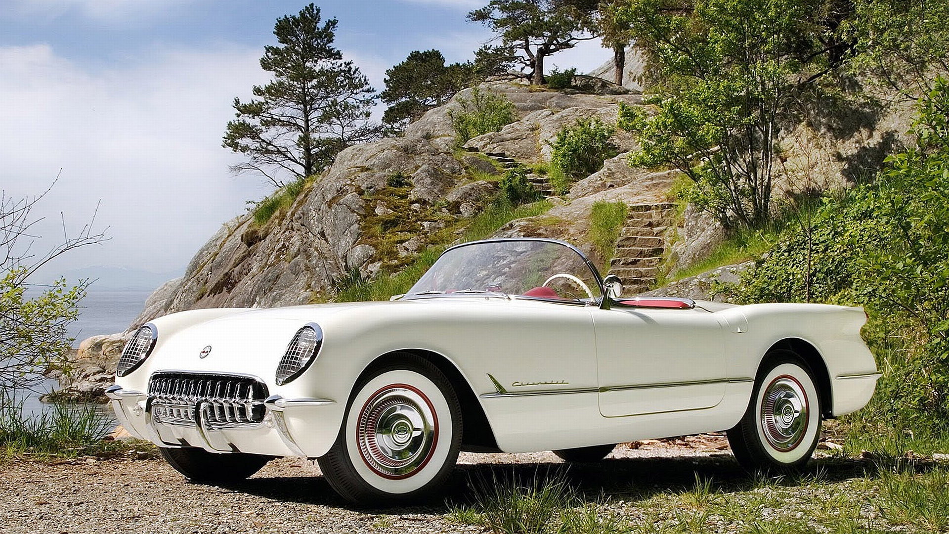 202630 Bildschirmschoner und Hintergrundbilder 1954 Corvette Roadster auf Ihrem Telefon. Laden Sie  Bilder kostenlos herunter