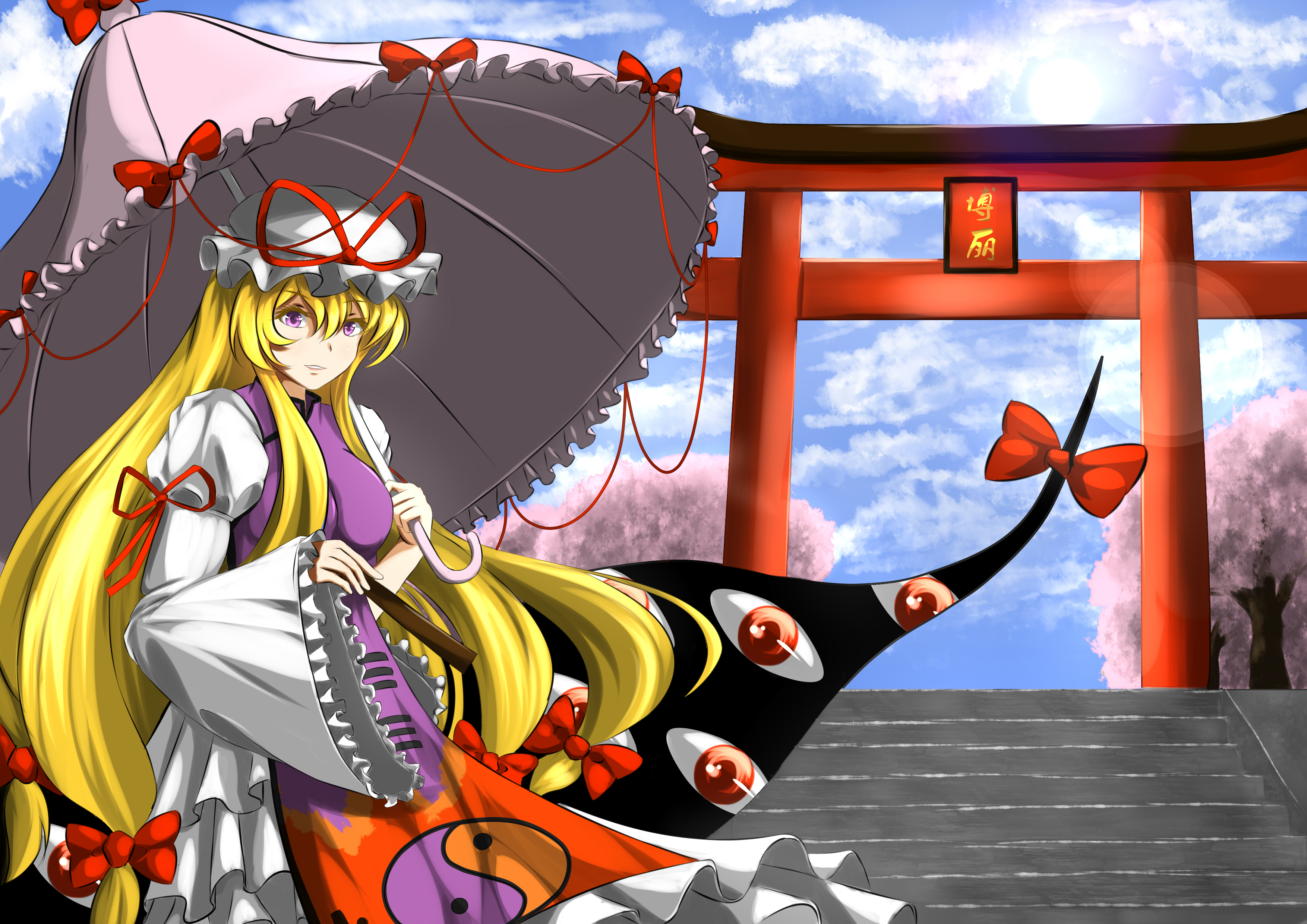 Laden Sie das Animes, Tuhu, Yukari Yakumo-Bild kostenlos auf Ihren PC-Desktop herunter