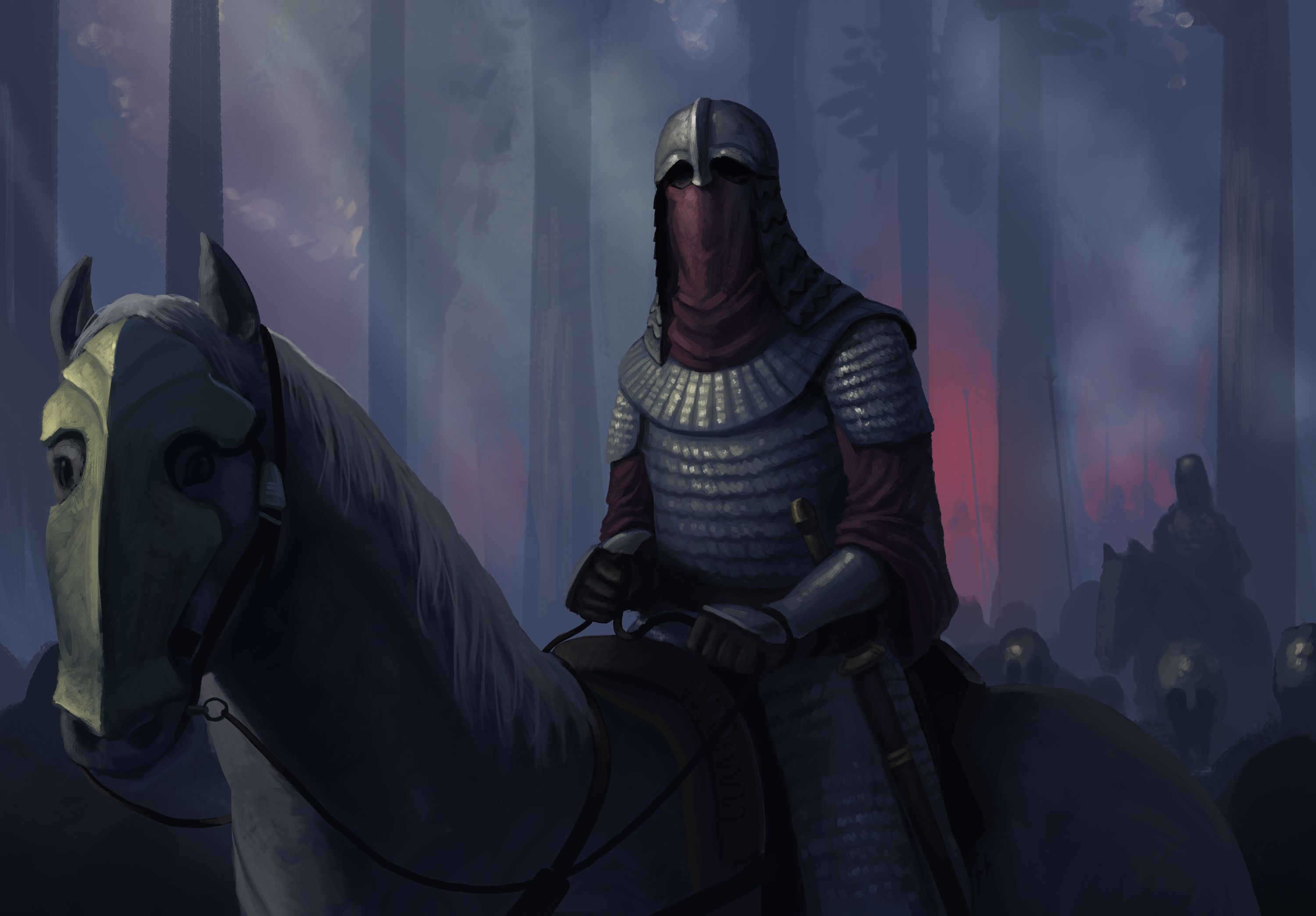 Download mobile wallpaper Fantasy, Horse, Knight, Soldier for free.