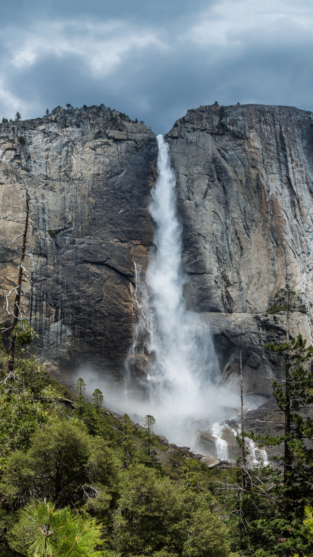 earth, yosemite falls, waterfall, yosemite national park, mountain, waterfalls