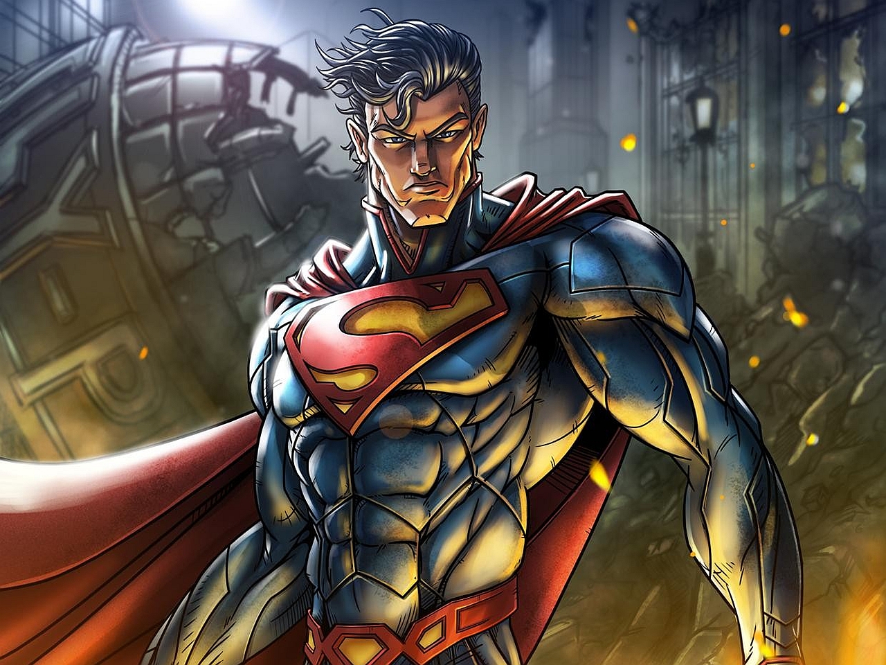 Скачати мобільні шпалери Супермен, Людина Зі Сталі, Комікси, Комікси Dc безкоштовно.