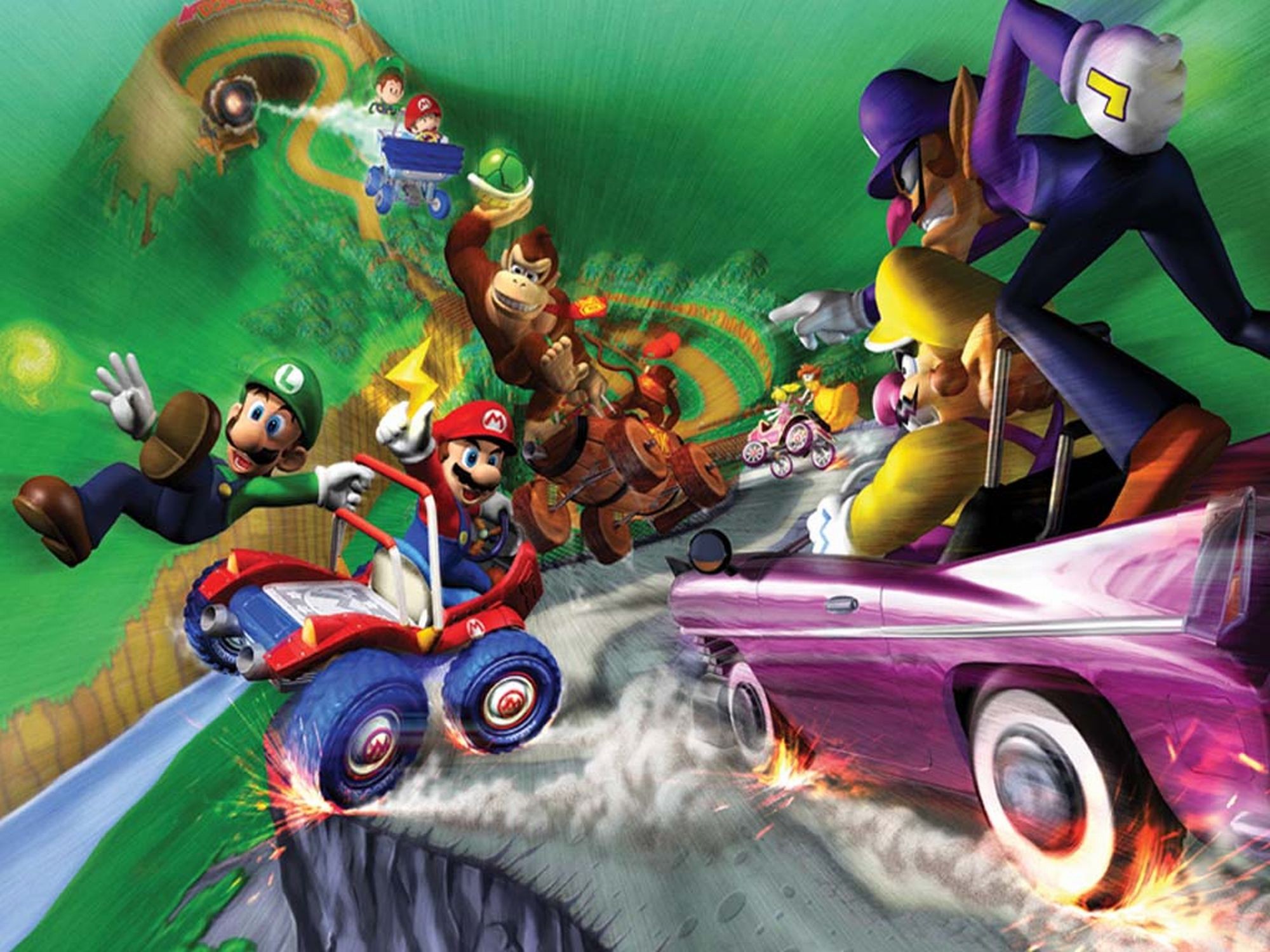 Завантажити шпалери Mario Kart: Double Dash‼ на телефон безкоштовно