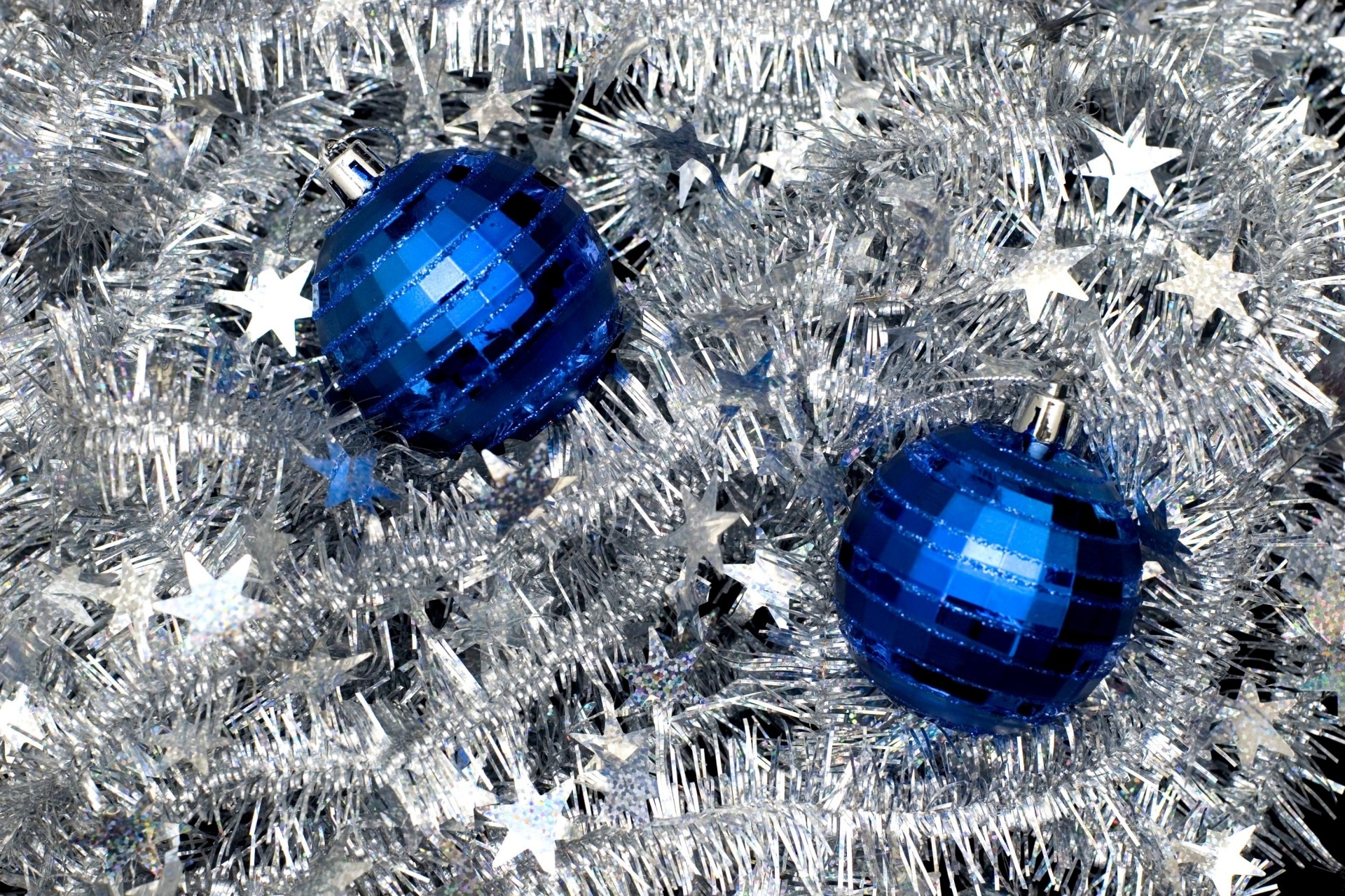 Download mobile wallpaper Stars, Christmas, Holiday, Decoration, Silver, Bauble for free.