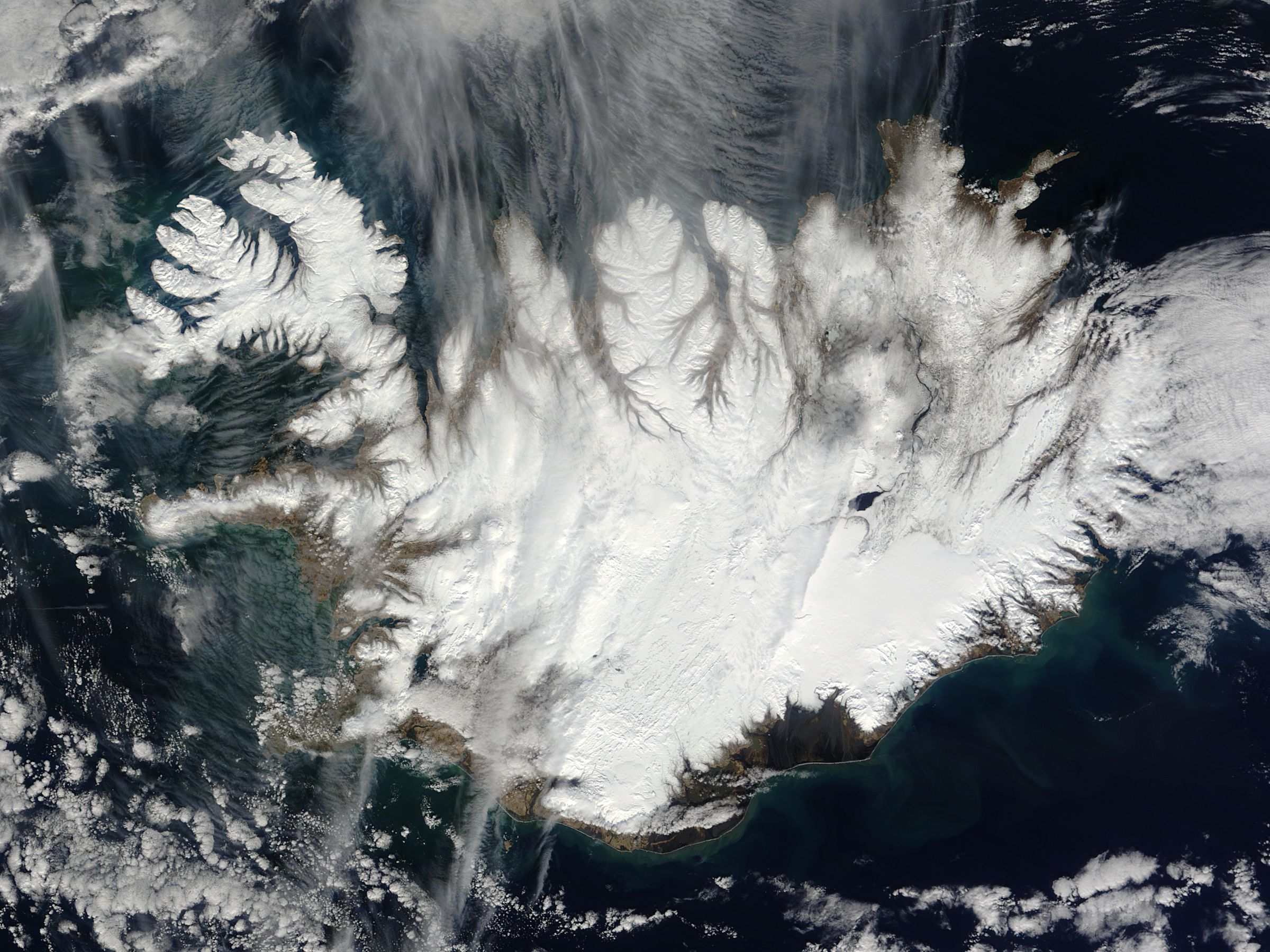 Descarga gratuita de fondo de pantalla para móvil de Isla, Islandia, Tierra/naturaleza, Nasa, Desde El Espacio, Fotografía Aérea.