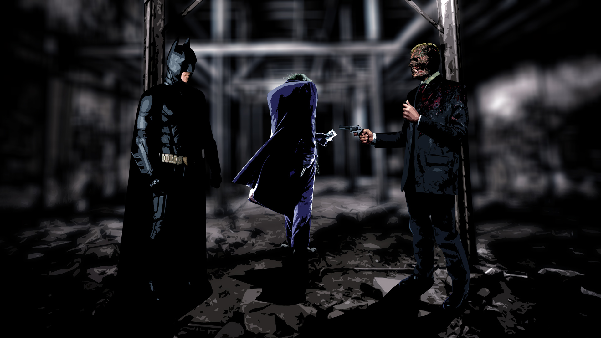 Free download wallpaper Batman, Joker, Movie, The Dark Knight, Two Face on your PC desktop
