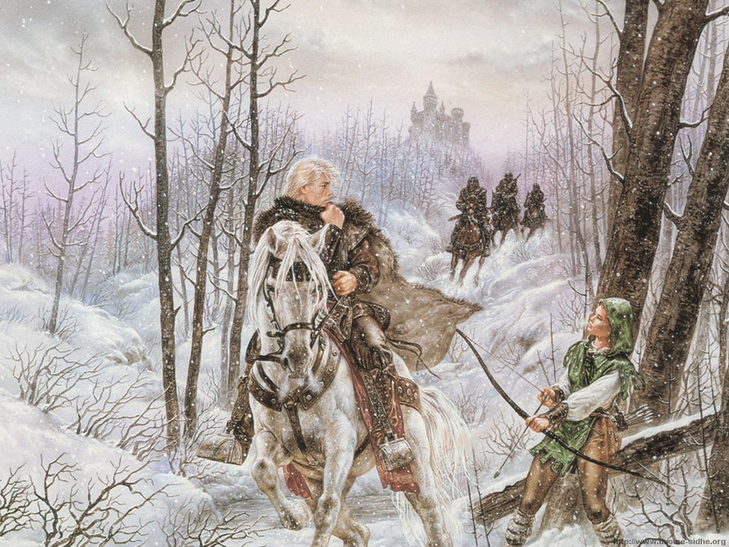 Download mobile wallpaper Fantasy, Snow, Warrior for free.