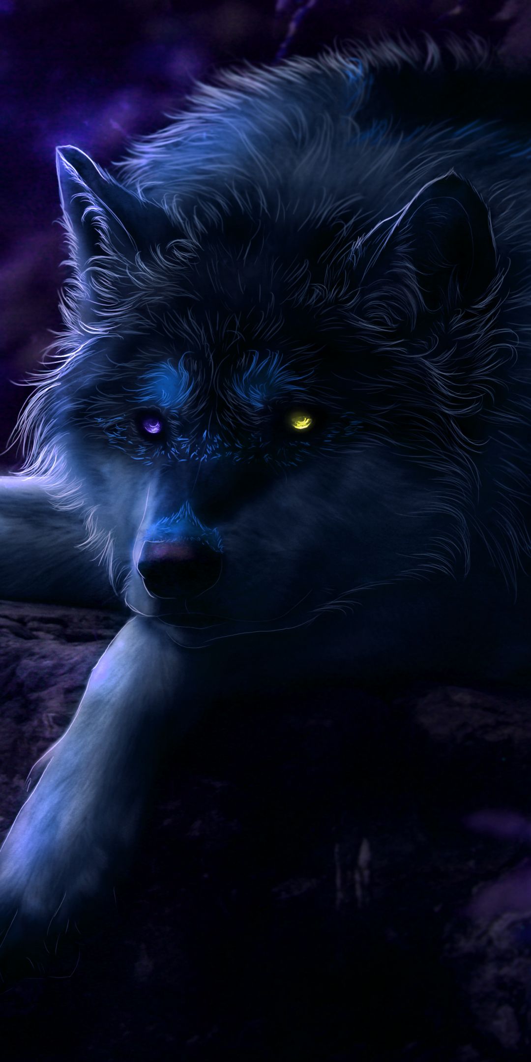 Download mobile wallpaper Wolf, Animal, Heterochromia, Wolves for free.