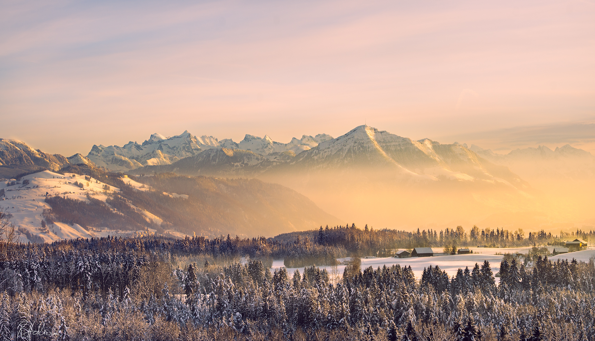 Descarga gratuita de fondo de pantalla para móvil de Paisaje, Invierno, Naturaleza, Cielo, Nieve, Montaña, Bosque, Niebla, Fotografía.