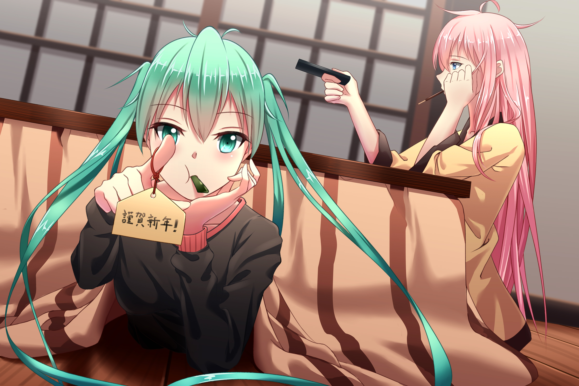 Free download wallpaper Anime, Vocaloid, Hatsune Miku, Luka Megurine on your PC desktop