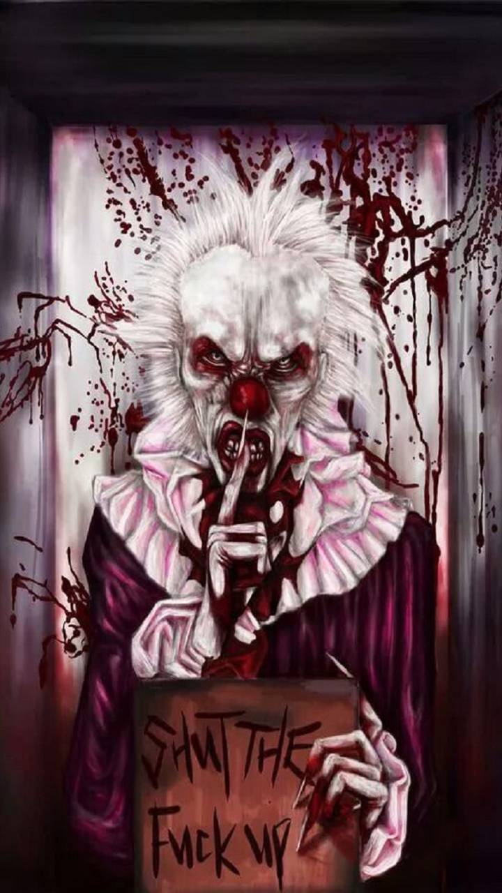 Download mobile wallpaper Blood, Dark, Evil, Clown, Scary for free.