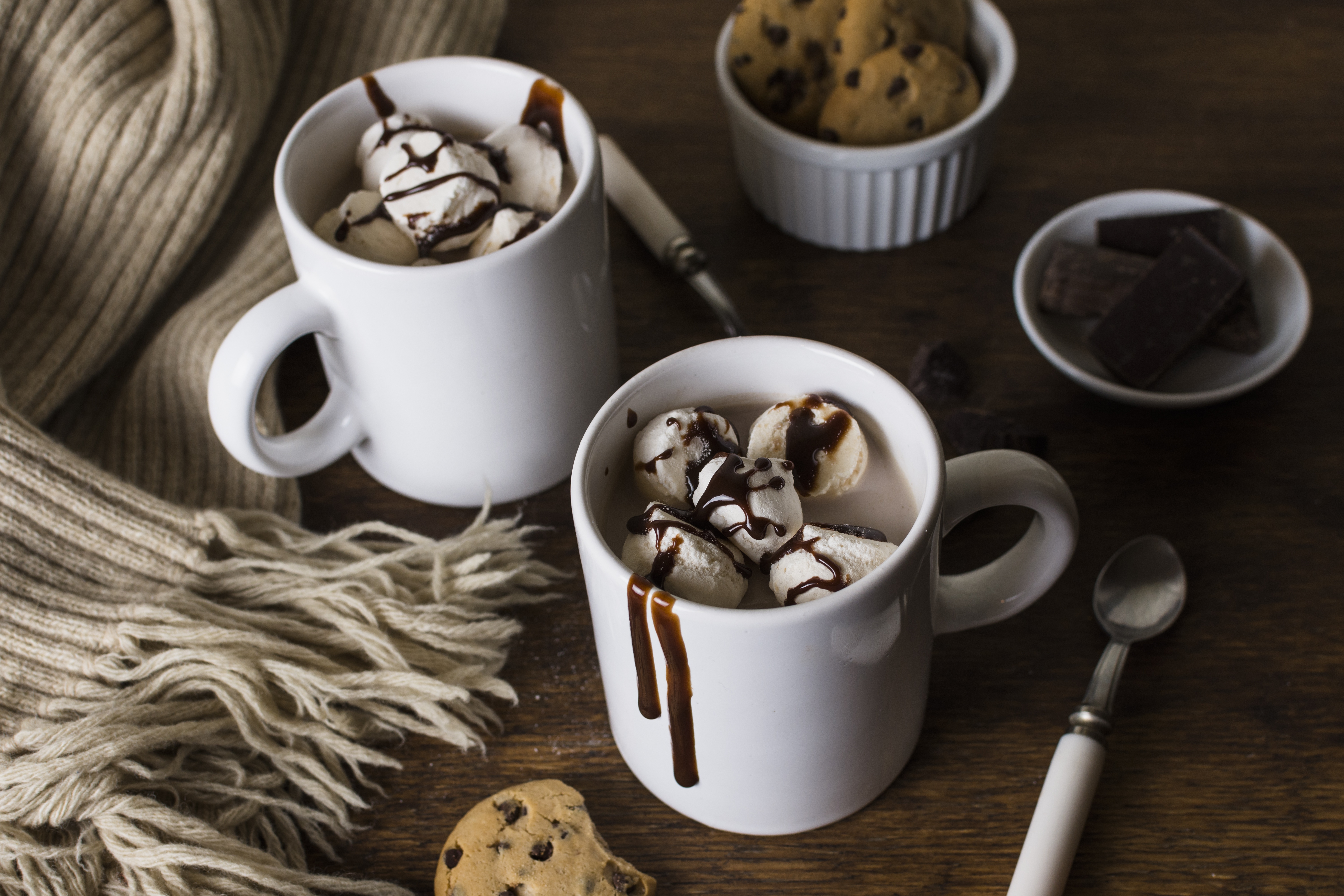 hot chocolate, food, cup, marshmallow, still life