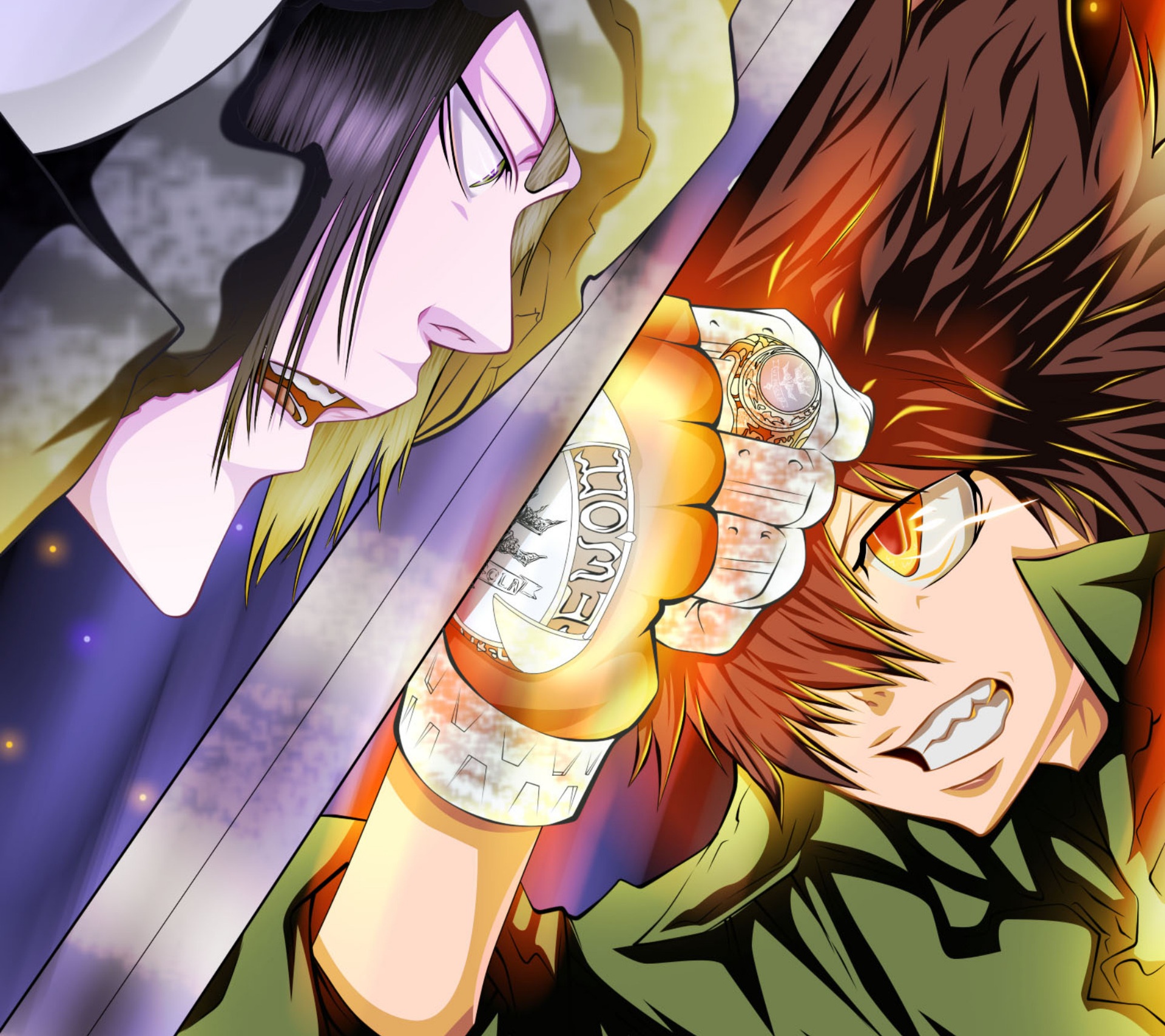 Download mobile wallpaper Anime, Katekyō Hitman Reborn!, Tsunayoshi Sawada, Genkishi (Katekyō Hitman Reborn!) for free.