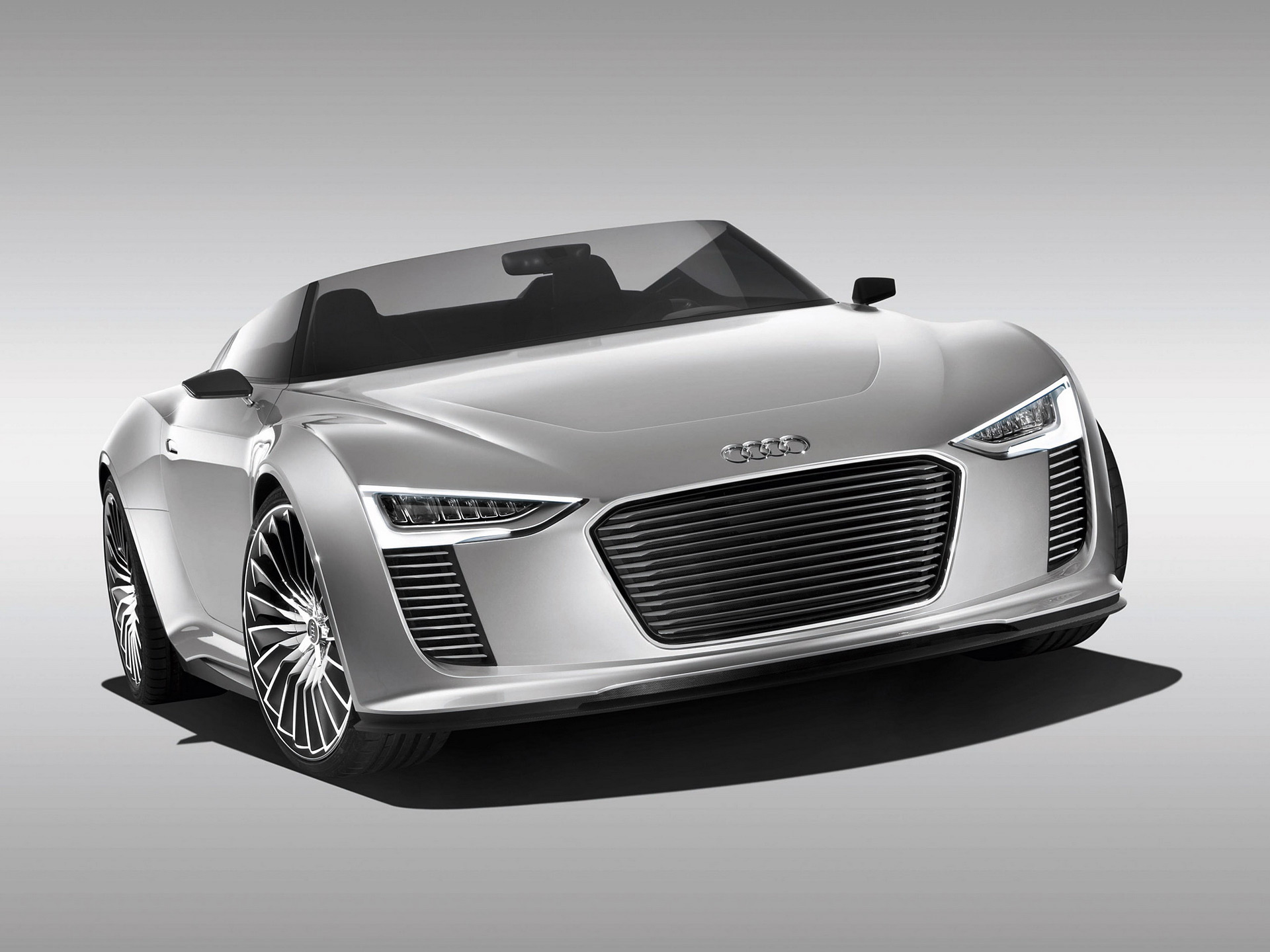 Download mobile wallpaper Audi, Car, Roadster, Concept Car, Vehicles, Silver Car, Hybrid Car, Audi E Tron Spyder for free.