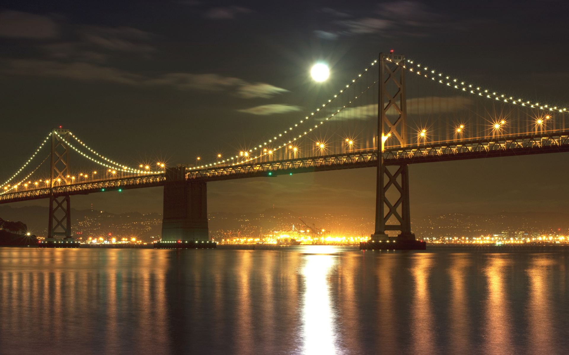 Download mobile wallpaper Bridges, San Francisco, Bay Bridge, Man Made for free.