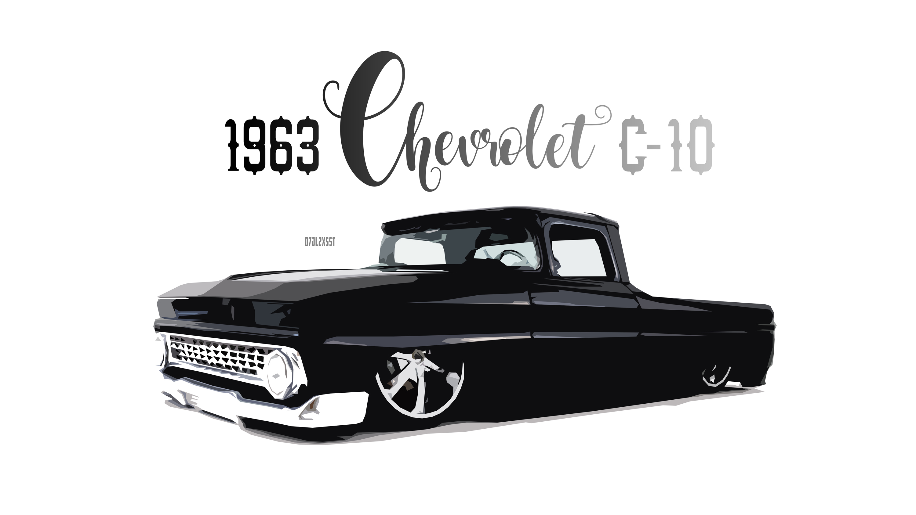 Free download wallpaper Chevrolet, Car, Vintage Car, Vehicles, Black & White, Chevrolet C10 on your PC desktop