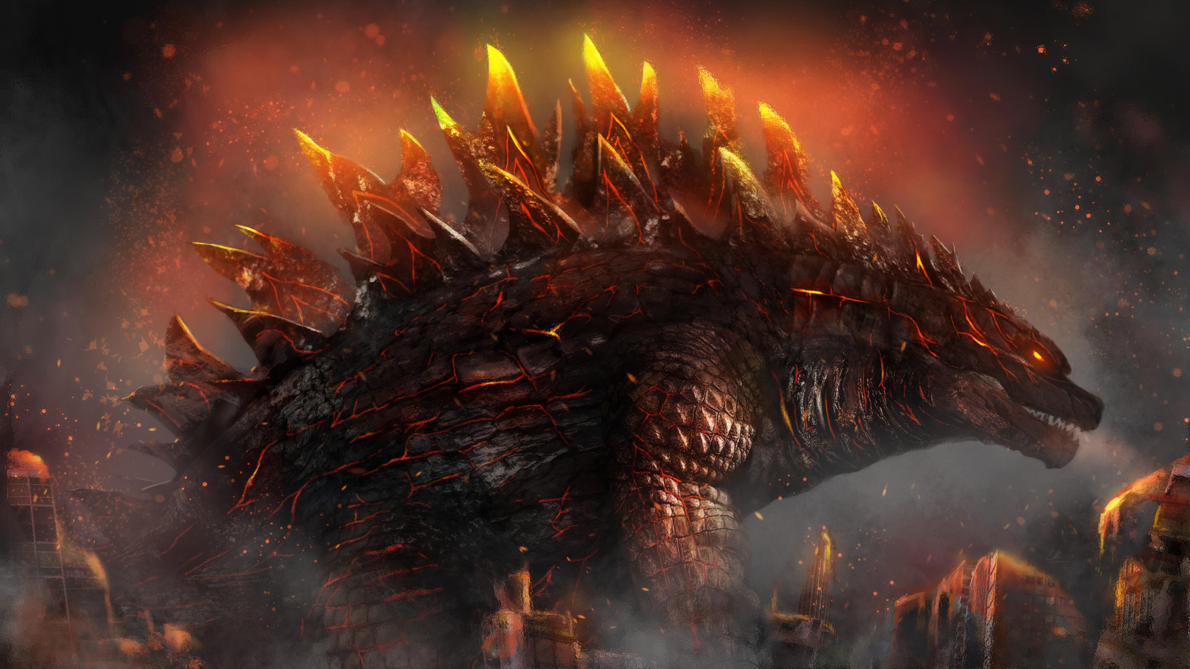 Laden Sie das Fantasie, Godzilla-Bild kostenlos auf Ihren PC-Desktop herunter