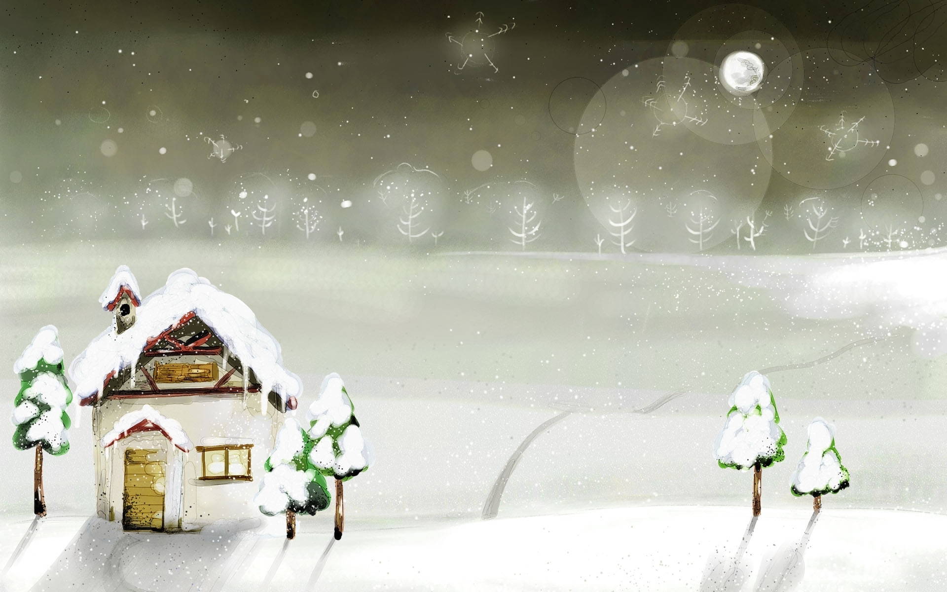 Download mobile wallpaper Landscape, Winter, Houses, Pictures for free.