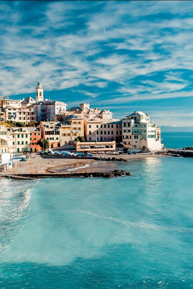 Download mobile wallpaper Man Made, Liguria, Towns for free.