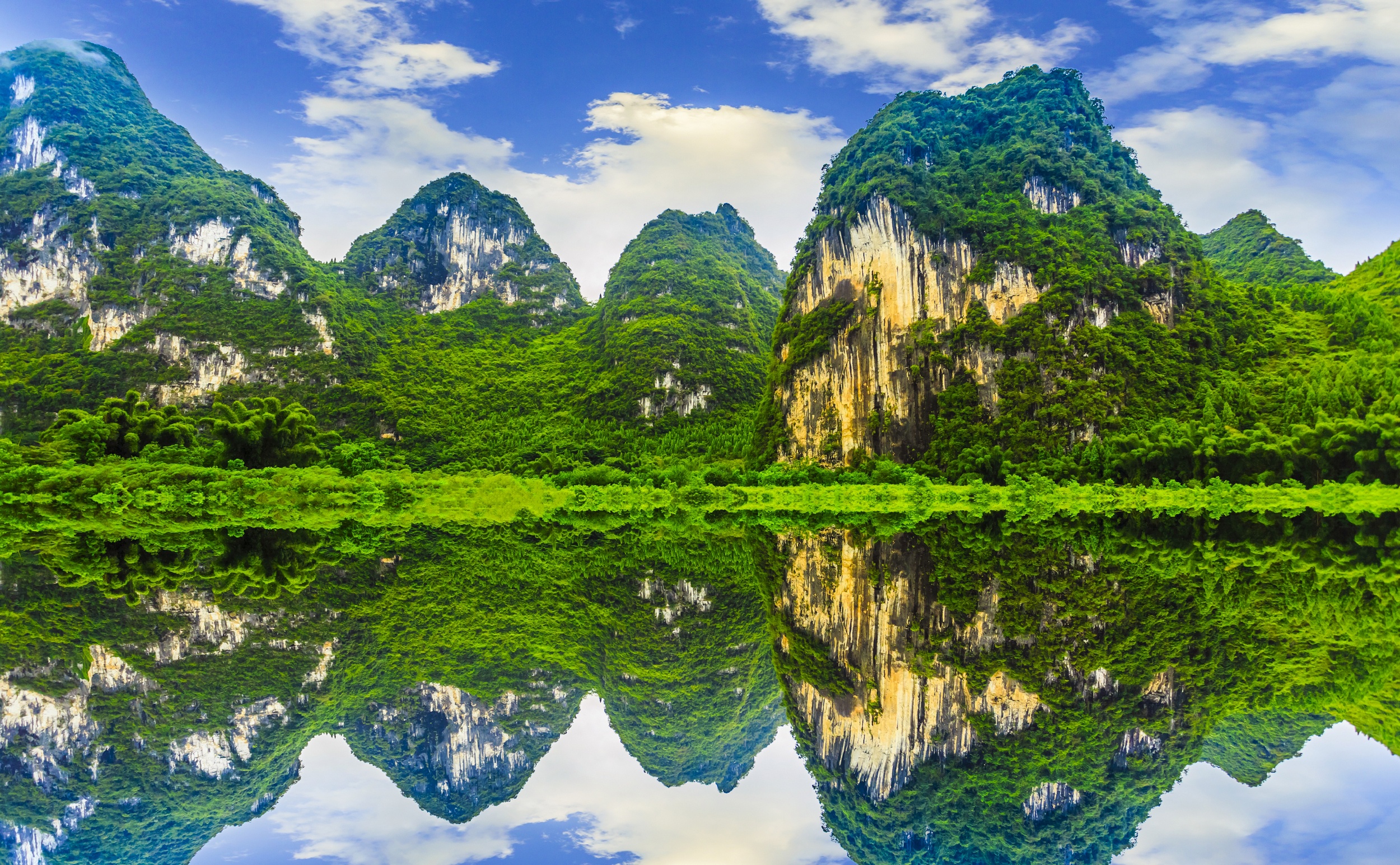 Free download wallpaper Nature, Mountain, Lake, Reflection, Earth, Cliff, Greenery on your PC desktop