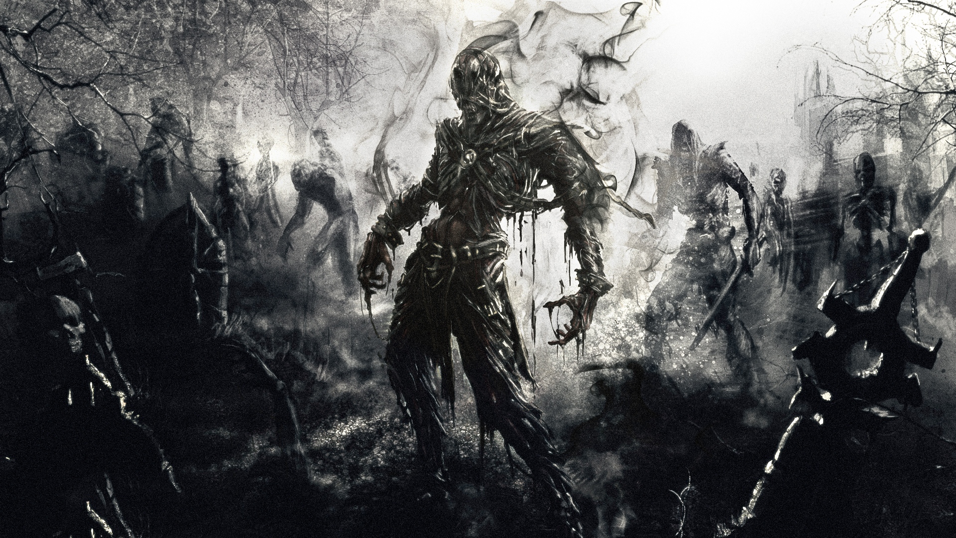 Free download wallpaper Fantasy, Dark, Zombie on your PC desktop