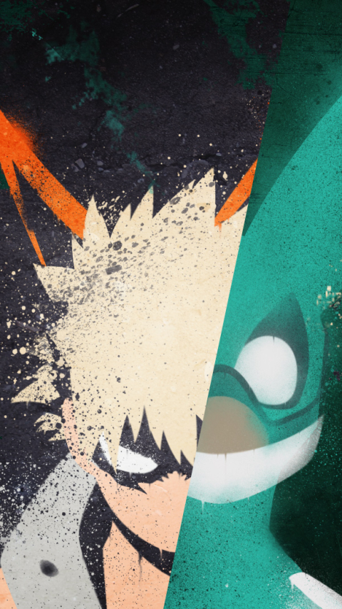 Baixar papel de parede para celular de Anime, Izuku Midoriya, Katsuki Bakugou, Minha Academia De Heróis gratuito.