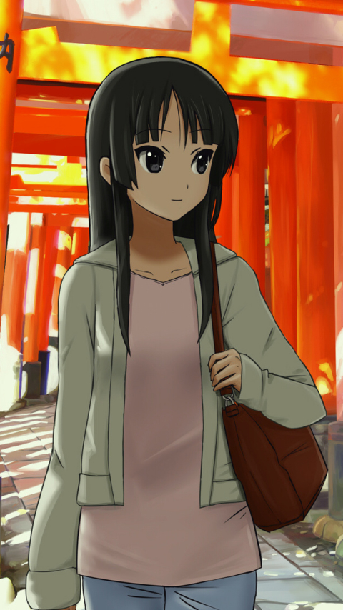 Handy-Wallpaper Animes, Mio Akiyama, K On! kostenlos herunterladen.