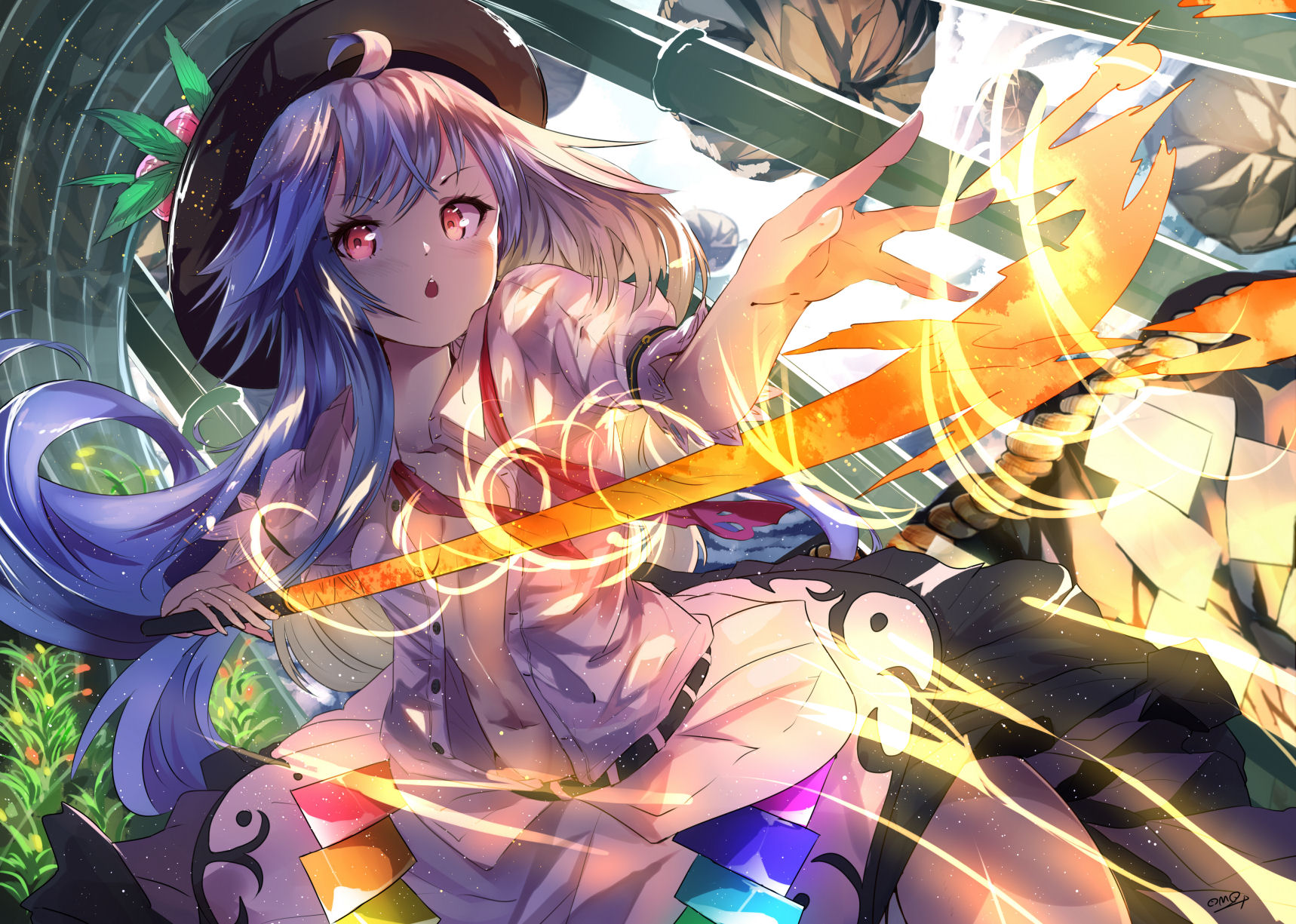 Free download wallpaper Anime, Touhou, Tenshi Hinanawi on your PC desktop