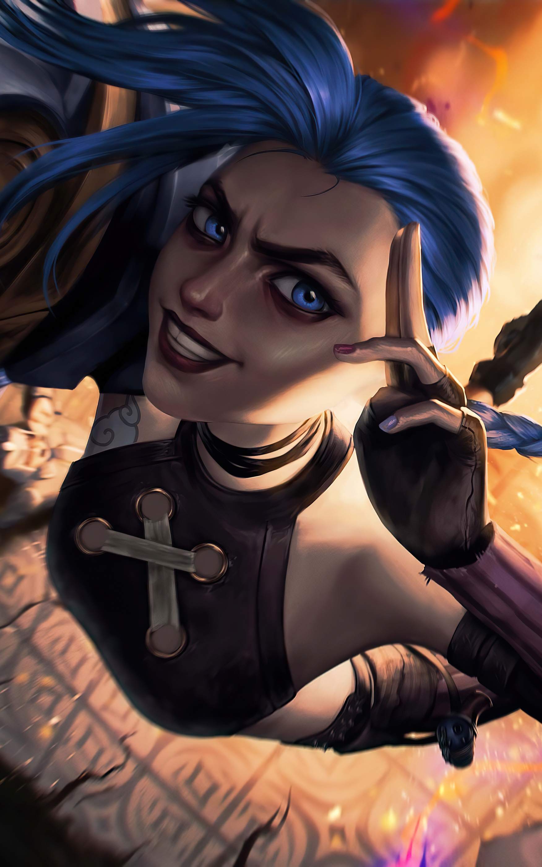 Скачати мобільні шпалери Телешоу, Jinx (League Of Legends), Аркейн безкоштовно.