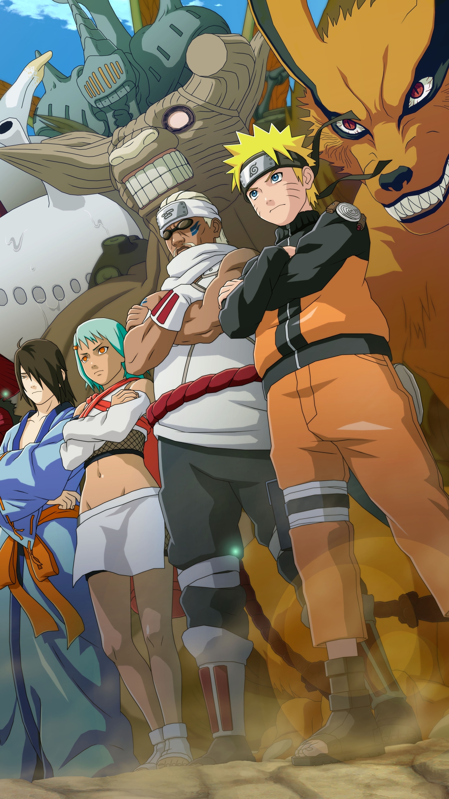 Descarga gratuita de fondo de pantalla para móvil de Naruto, Animado, Gaara (Naruto), Naruto Uzumaki, Kyubi (Naruto), Abeja Asesina (Naruto).