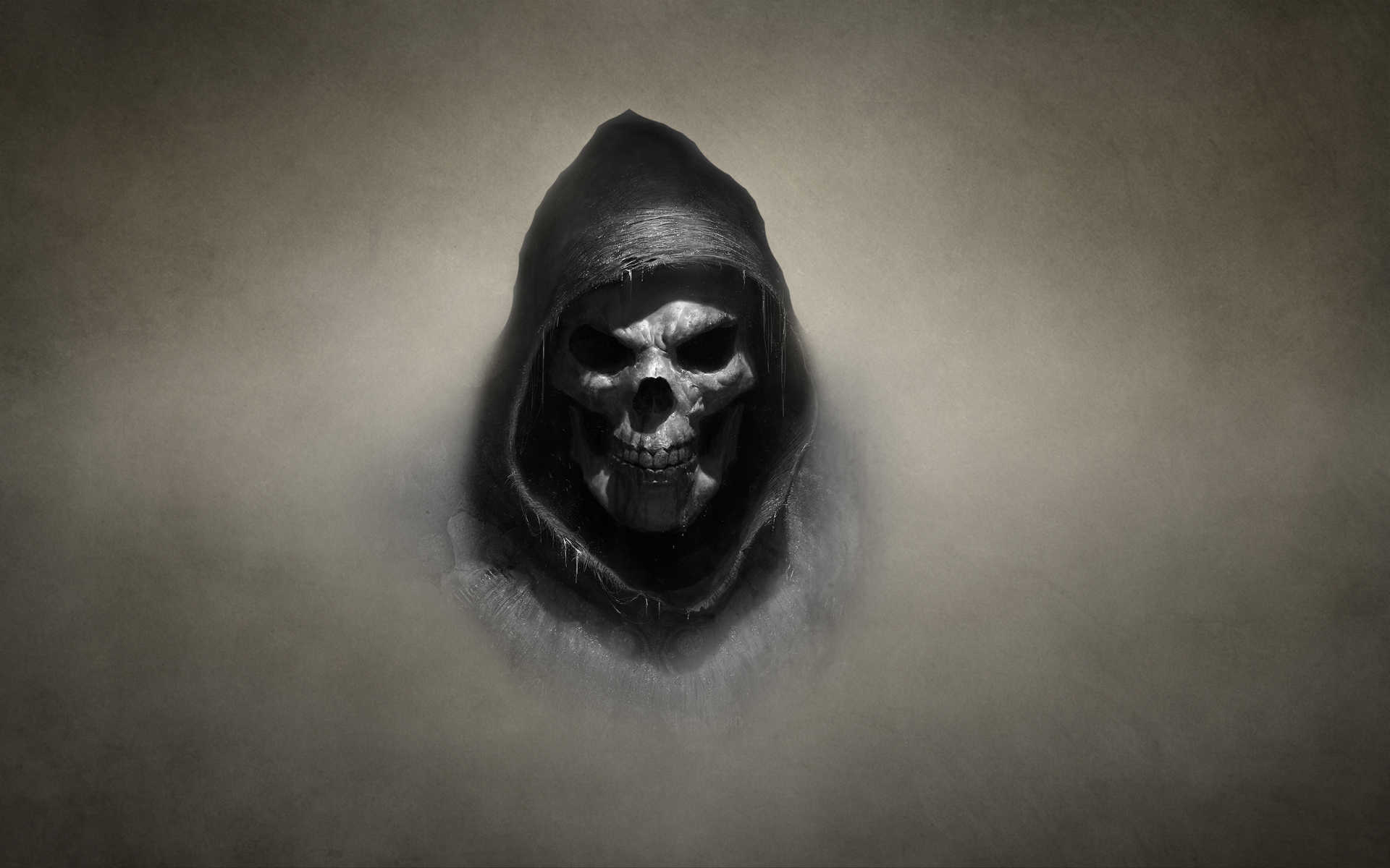 Free download wallpaper Dark, Hood, Skull, Minimalist on your PC desktop