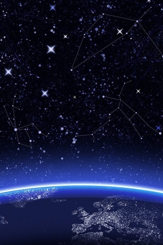 earth, constellation, space HD wallpaper
