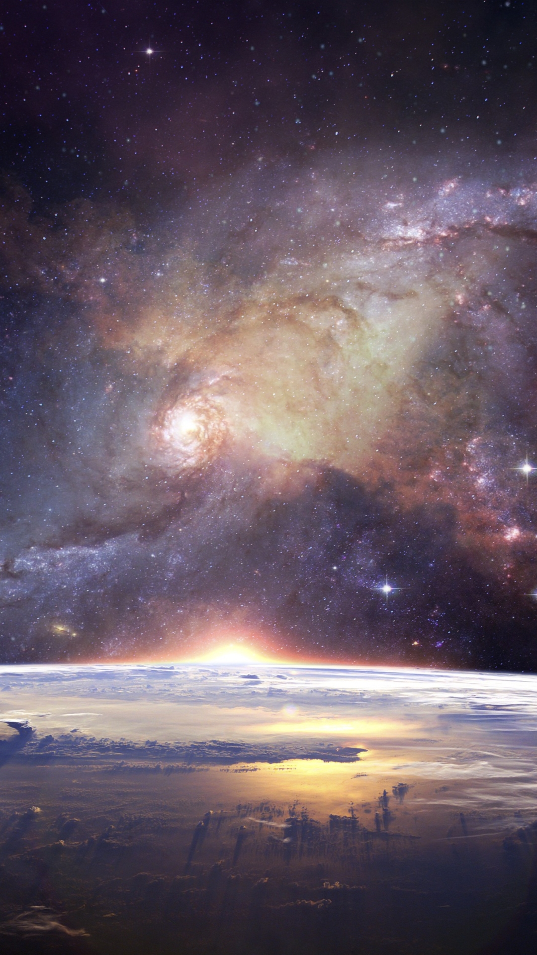 Download mobile wallpaper Stars, Galaxy, Space, Sci Fi, Planetscape for free.