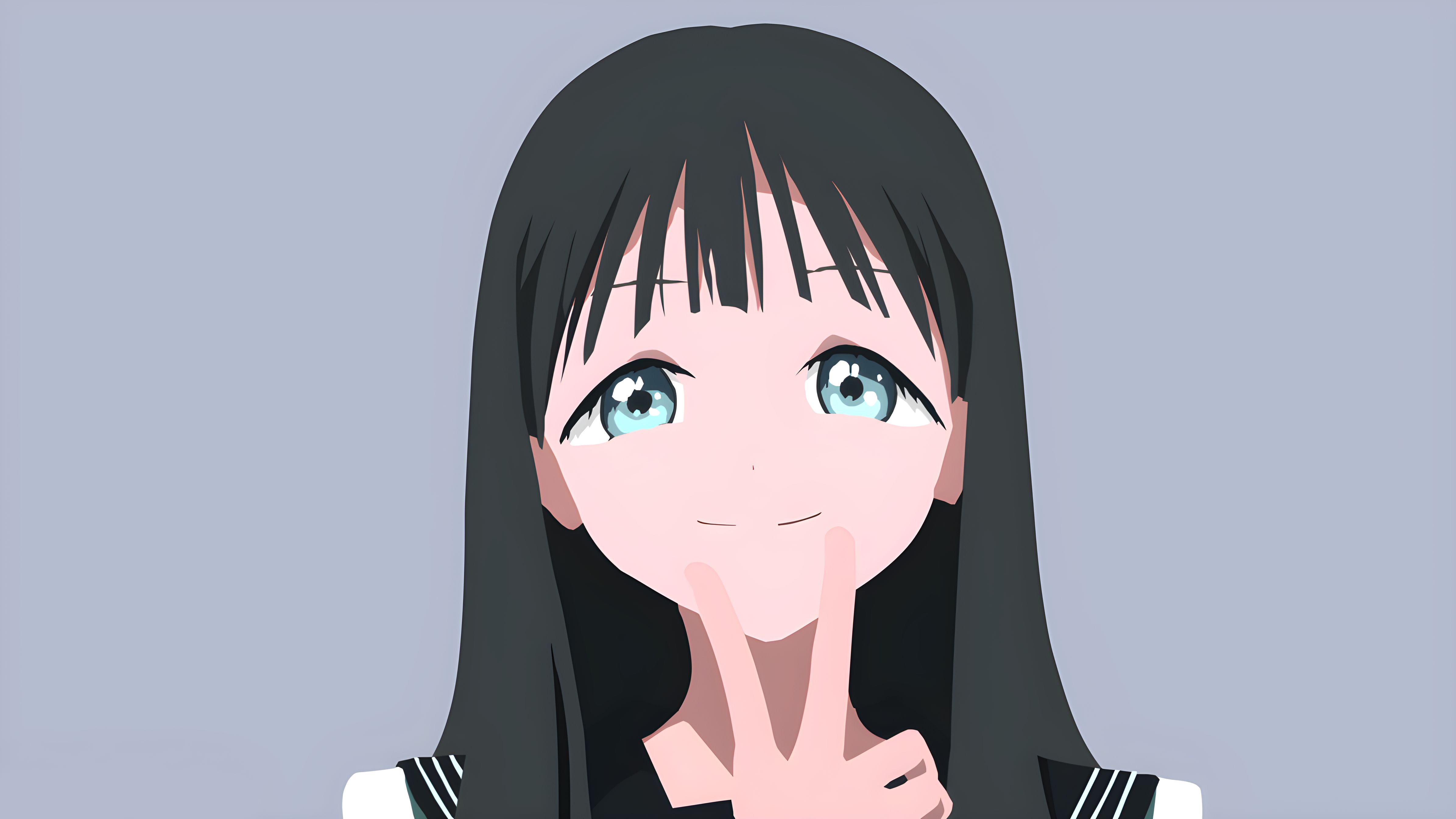 Free download wallpaper Anime, Minimalist, Komichi Akebi, Akebi's Sailor Uniform on your PC desktop