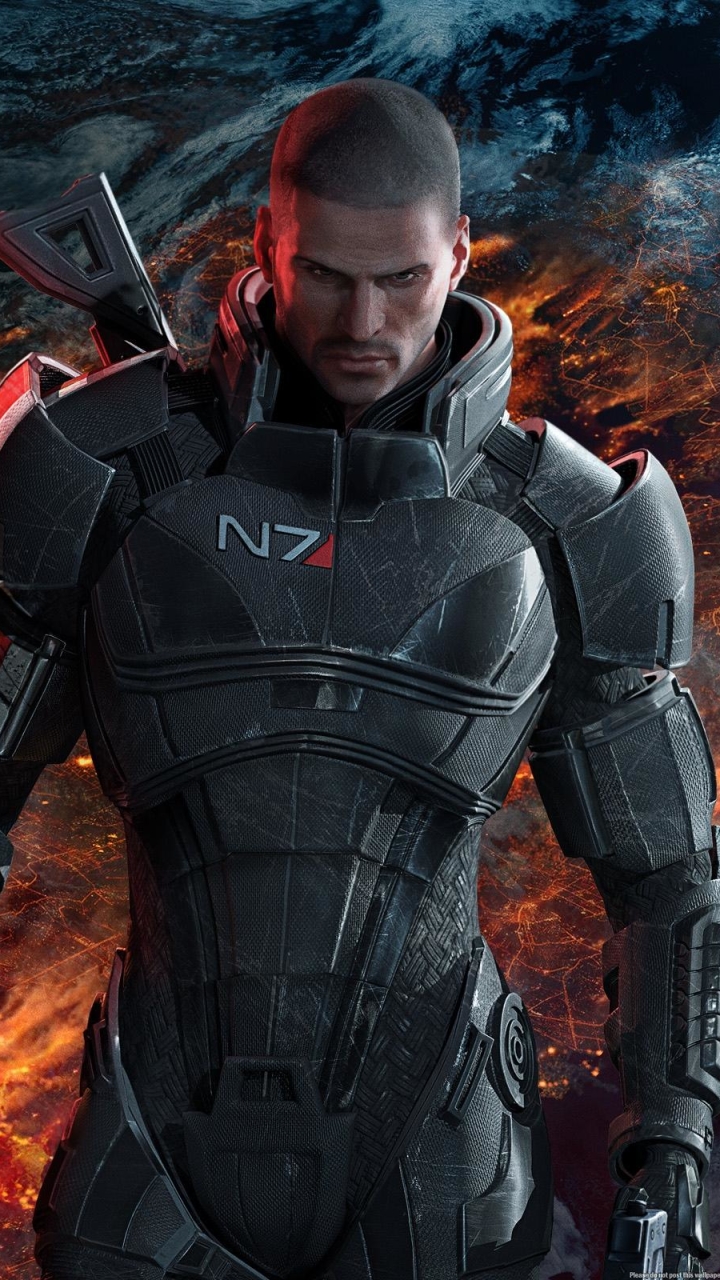 Handy-Wallpaper Mass Effect, Computerspiele, Mass Effect 3, Kommandant Shepard kostenlos herunterladen.