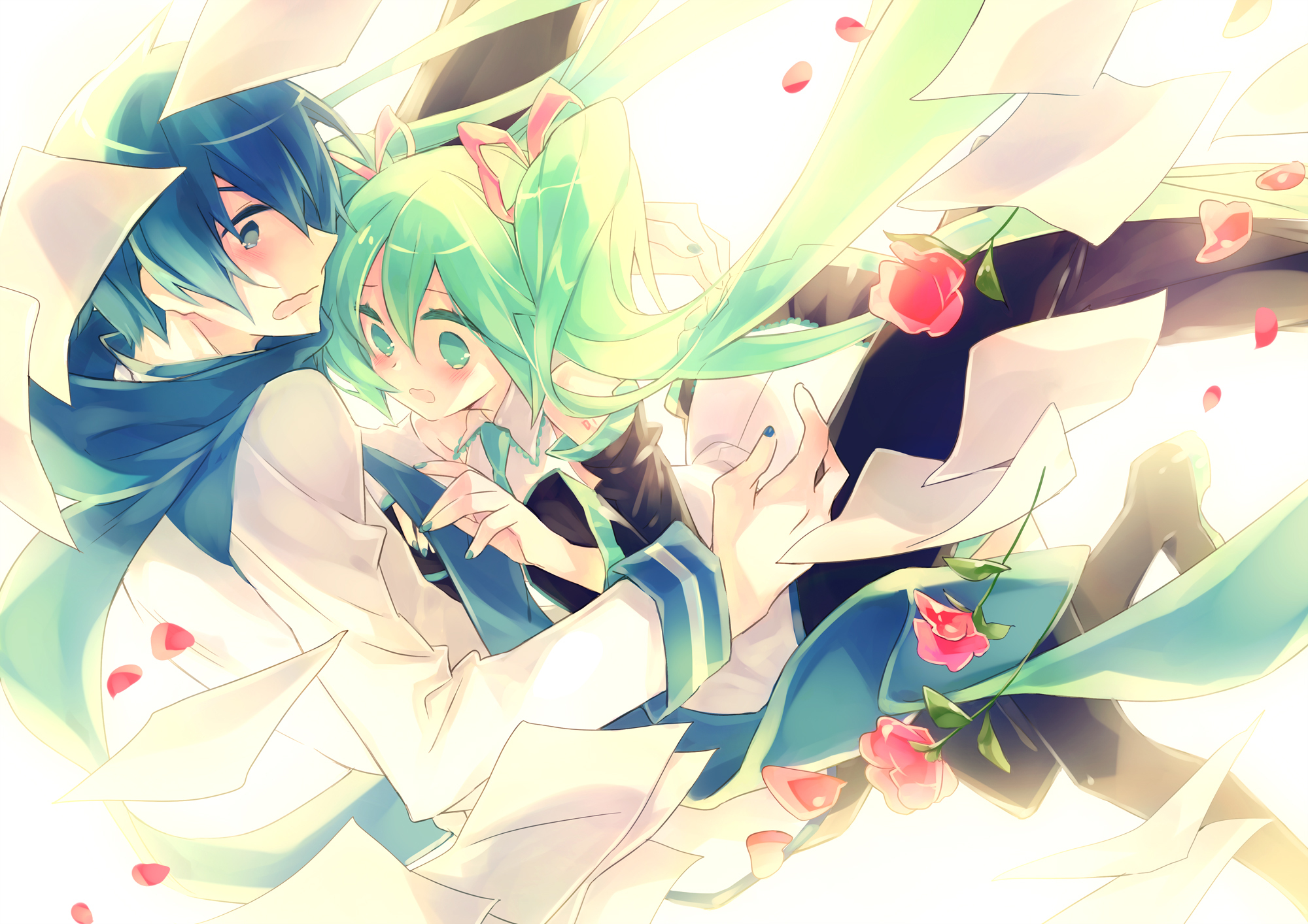 Download mobile wallpaper Anime, Vocaloid, Hatsune Miku, Kaito (Vocaloid) for free.