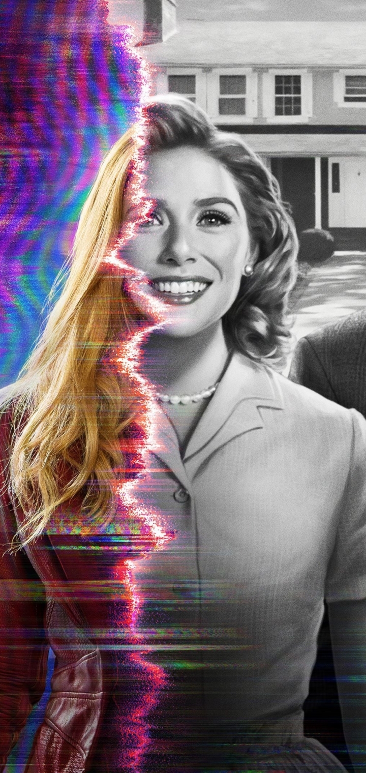 Handy-Wallpaper Fernsehserien, Wanda Maximoff, Elisabeth Olsen, Wandavision kostenlos herunterladen.