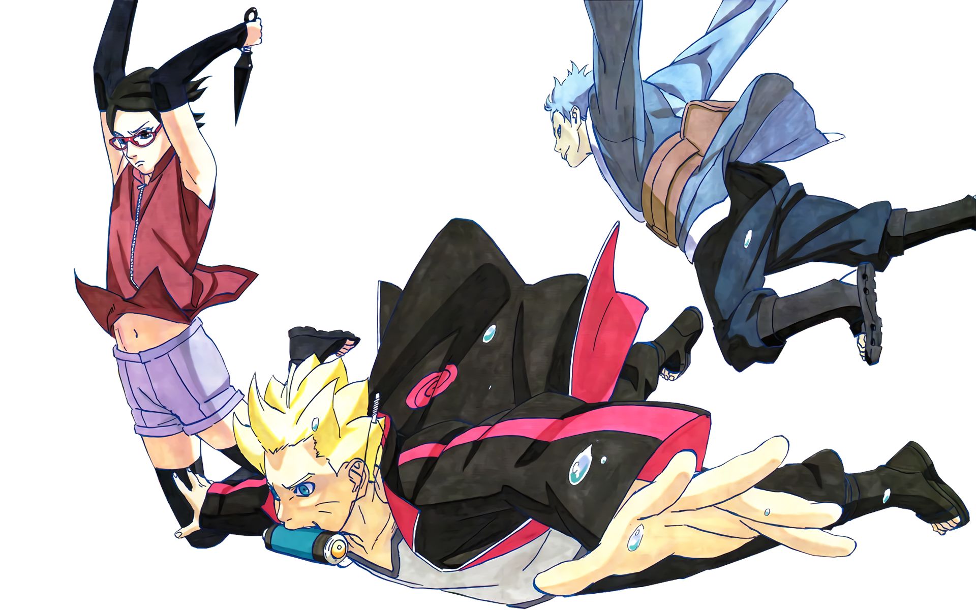 Descarga gratuita de fondo de pantalla para móvil de Naruto, Animado, Sarada Uchiha, Boruto Uzumaki, Mitsuki (Naruto), Boruto.