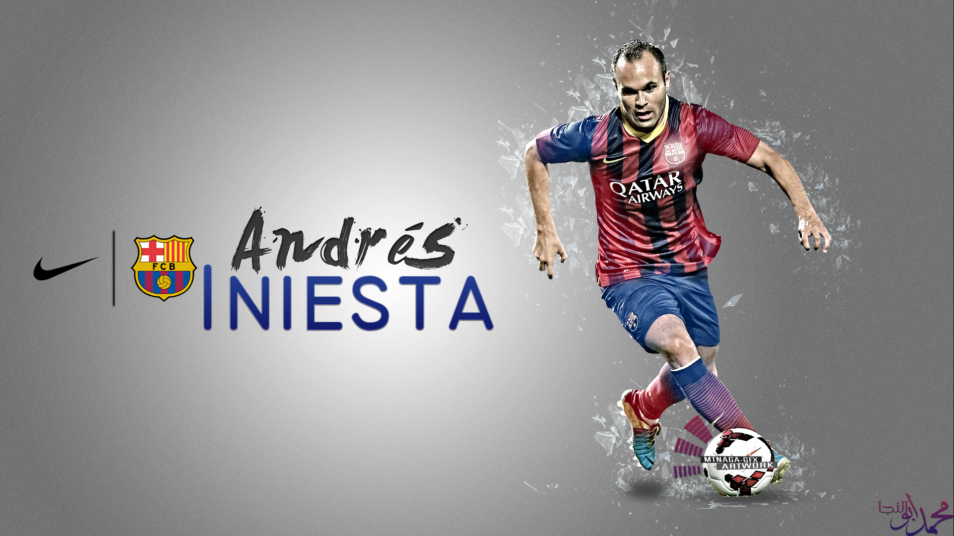 Handy-Wallpaper Sport, Fußball, Fc Barcelona, Andres Iniesta kostenlos herunterladen.