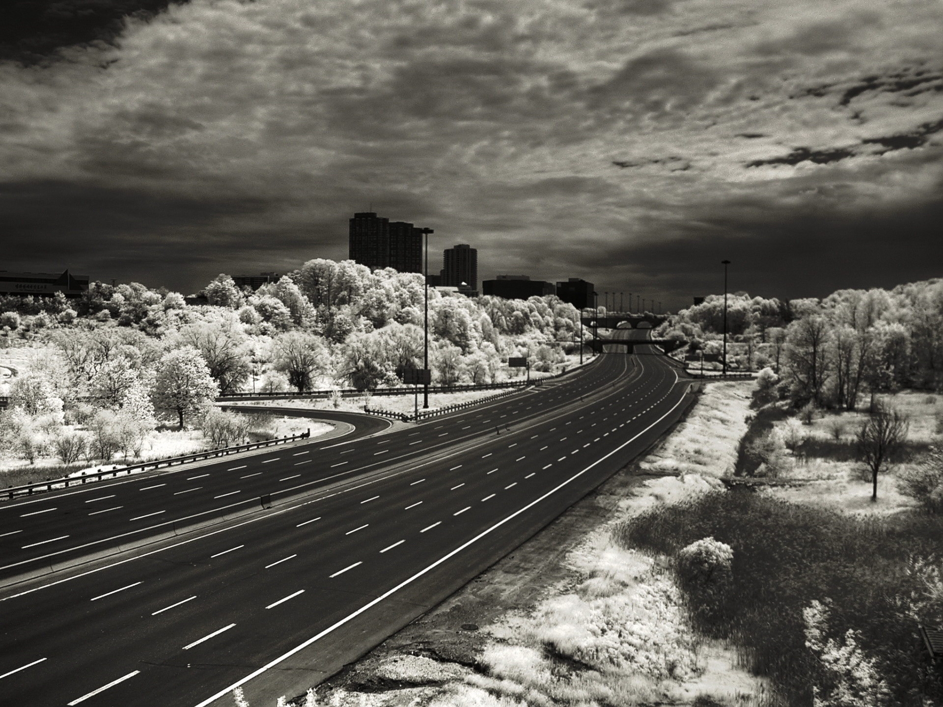 black and white, lines, nature, city, road, markup
