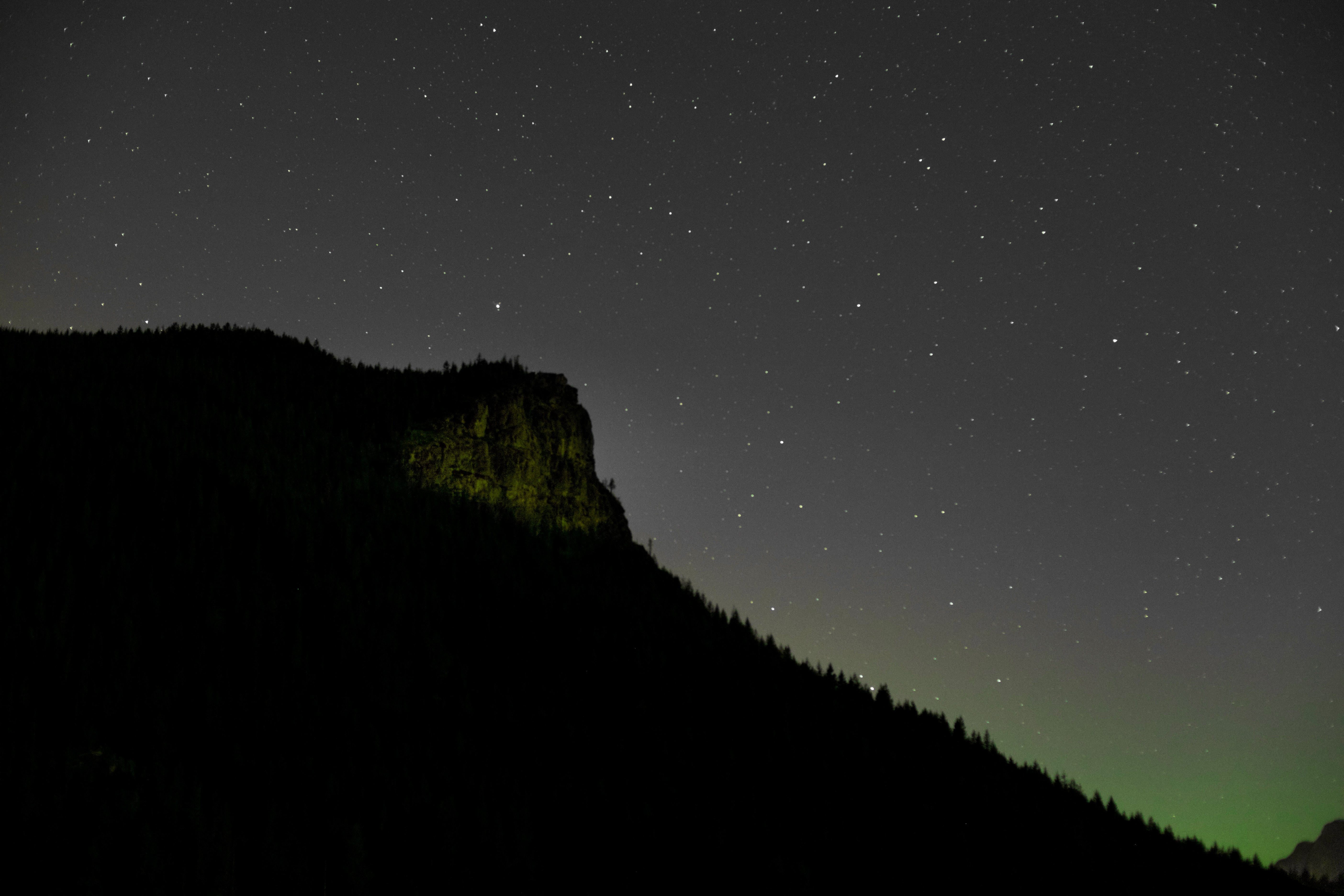 Free download wallpaper Stars, Night, Rock, Starry Sky, Slope, Nature on your PC desktop