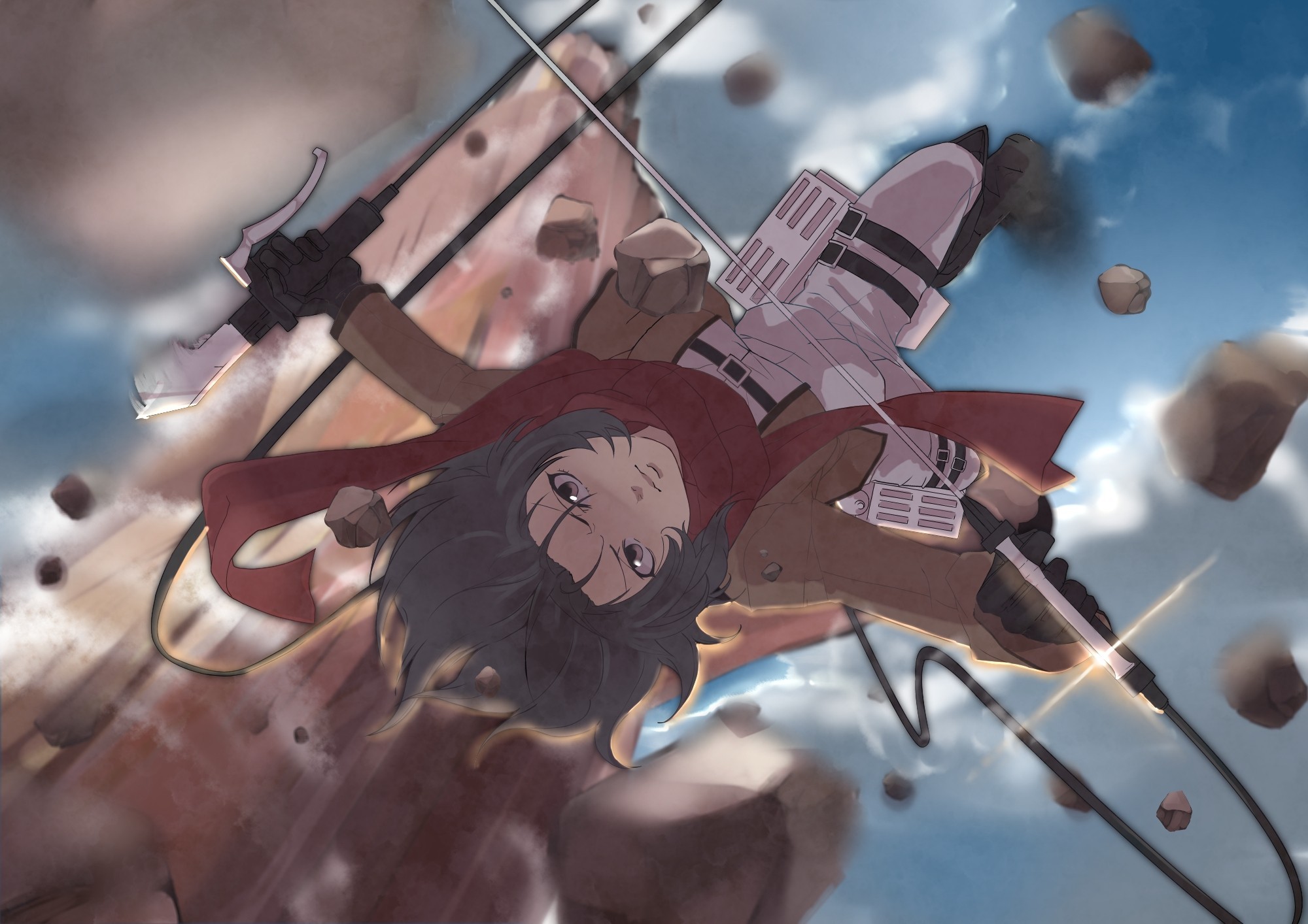 Download mobile wallpaper Mikasa Ackerman, Attack On Titan, Shingeki No Kyojin, Anime for free.