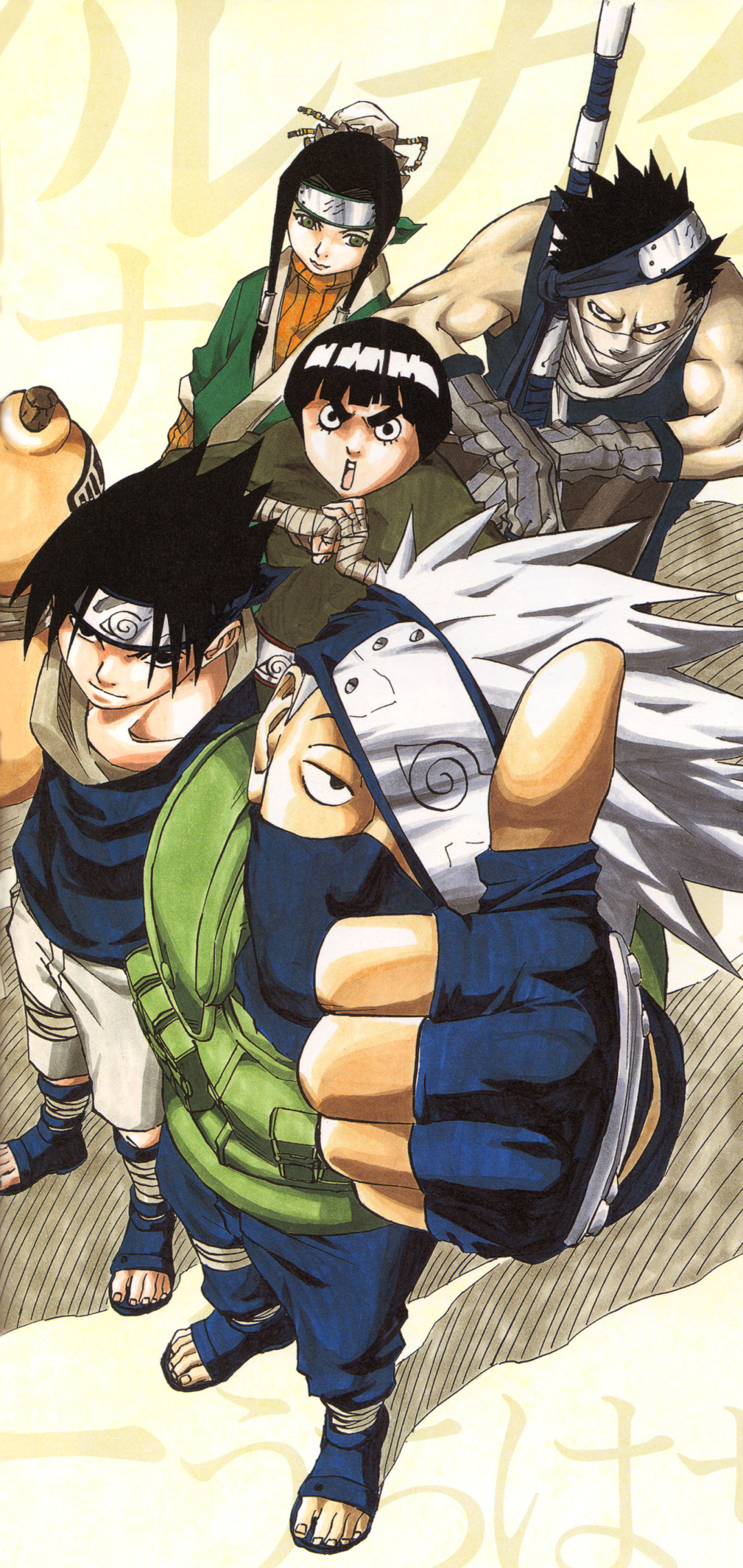 Download mobile wallpaper Anime, Naruto, Sasuke Uchiha, Gaara (Naruto), Rock Lee, Kakashi Hatake for free.