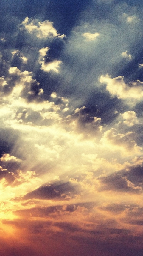 Download mobile wallpaper Sky, Earth, Cloud, Sunbeam, Sunbean for free.