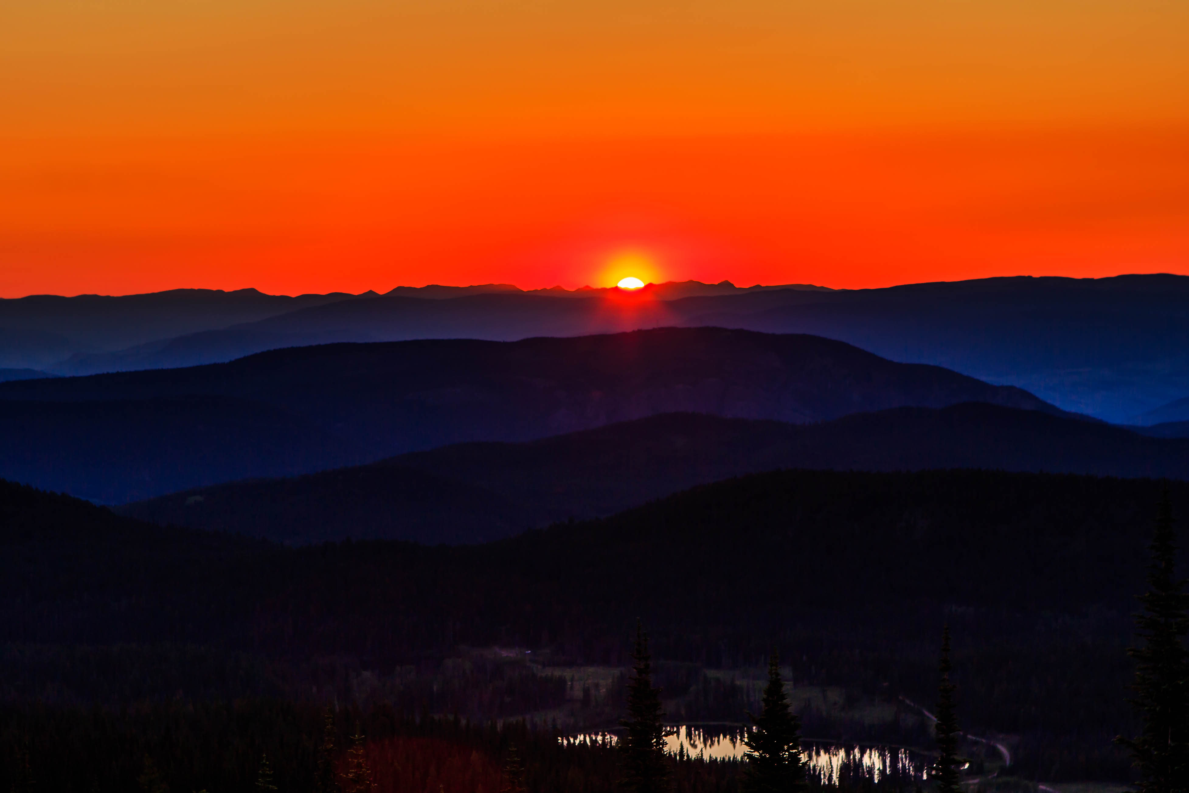 Free download wallpaper Sunset, Mountains, Hills, Dark, Landscape on your PC desktop