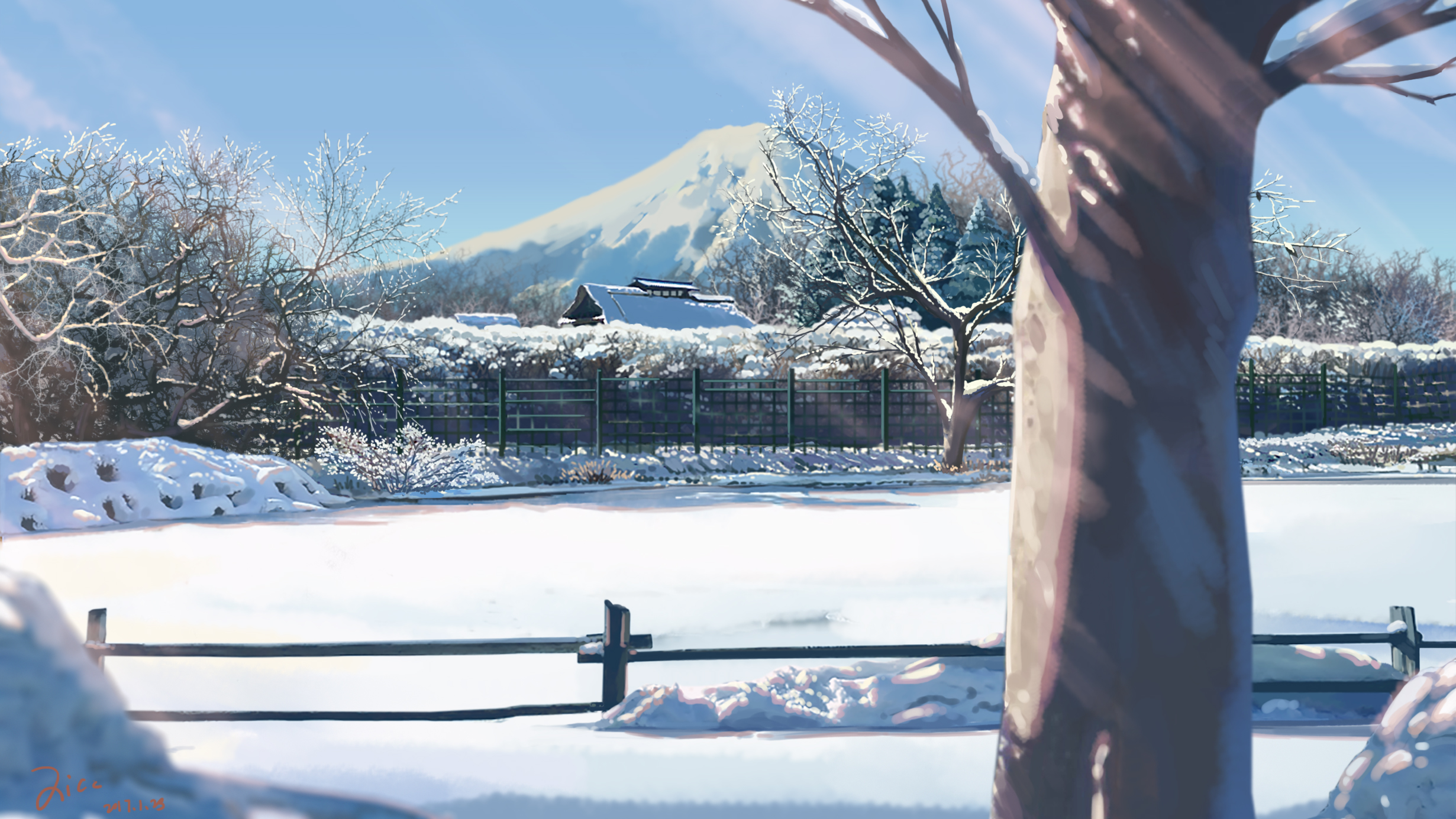 Handy-Wallpaper Winter, Animes kostenlos herunterladen.